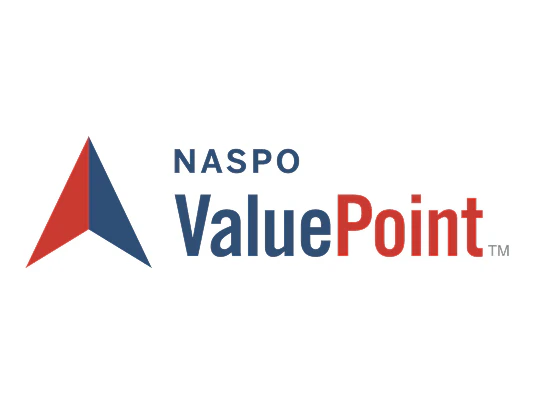 Blue and red NASPO ValuePoint logo.