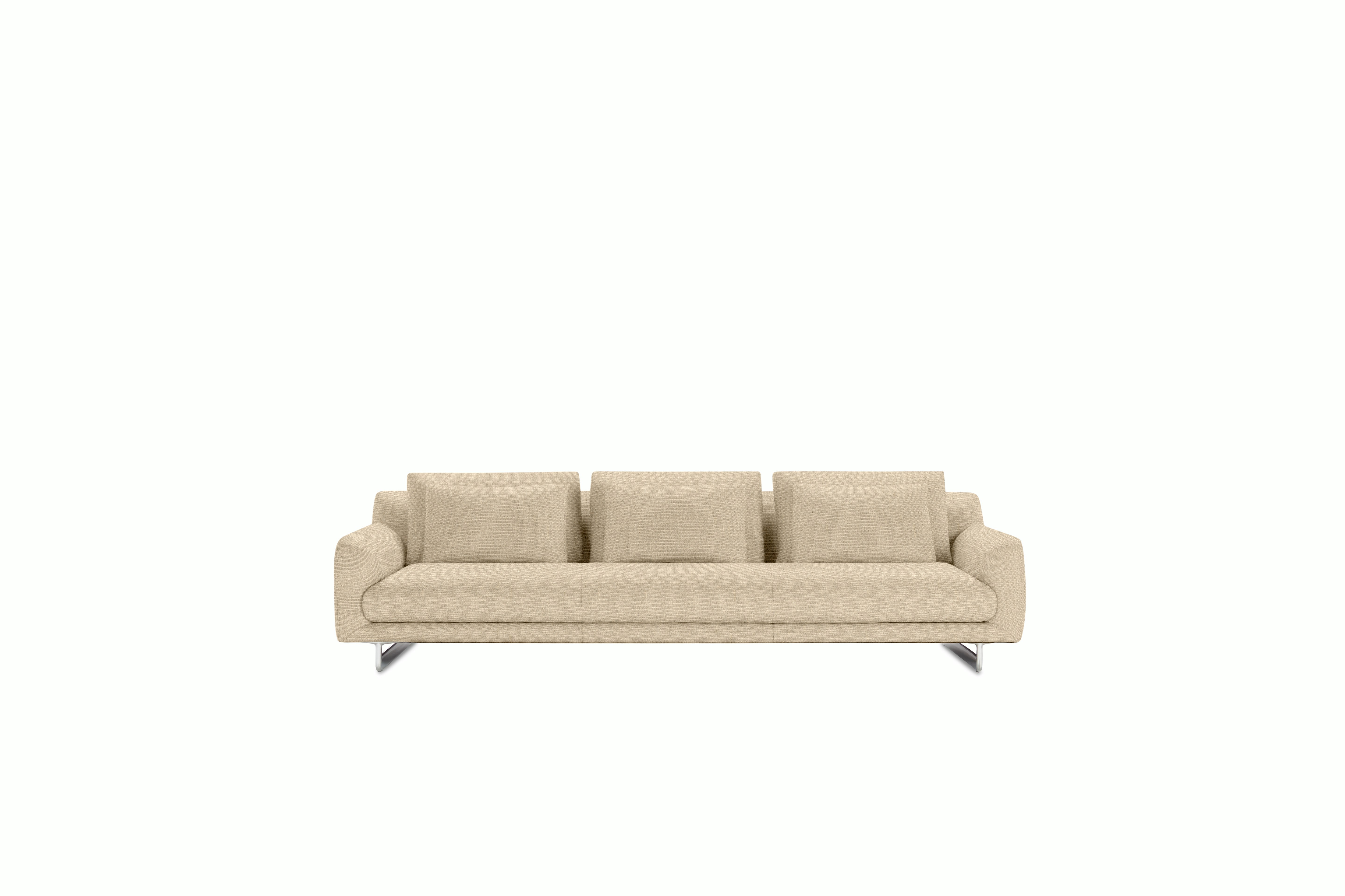 Lecco Sofa 110 - Album Linen, Straw - Aluminum