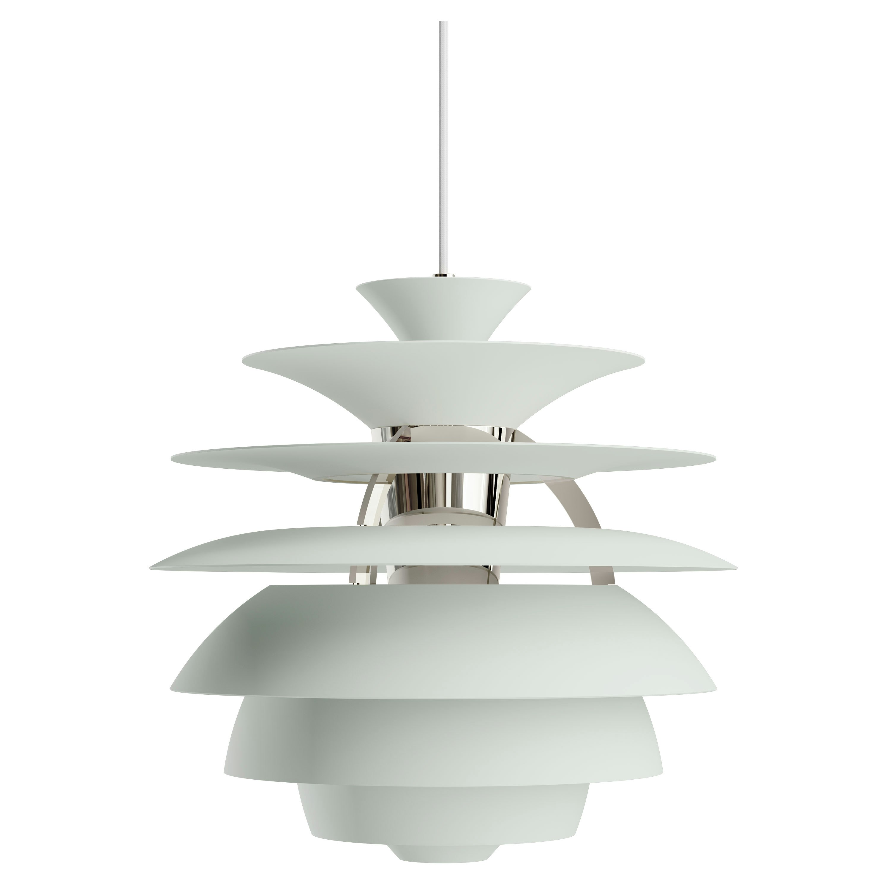 Snowball Pendant Lamp - Dusty Green / Chrome