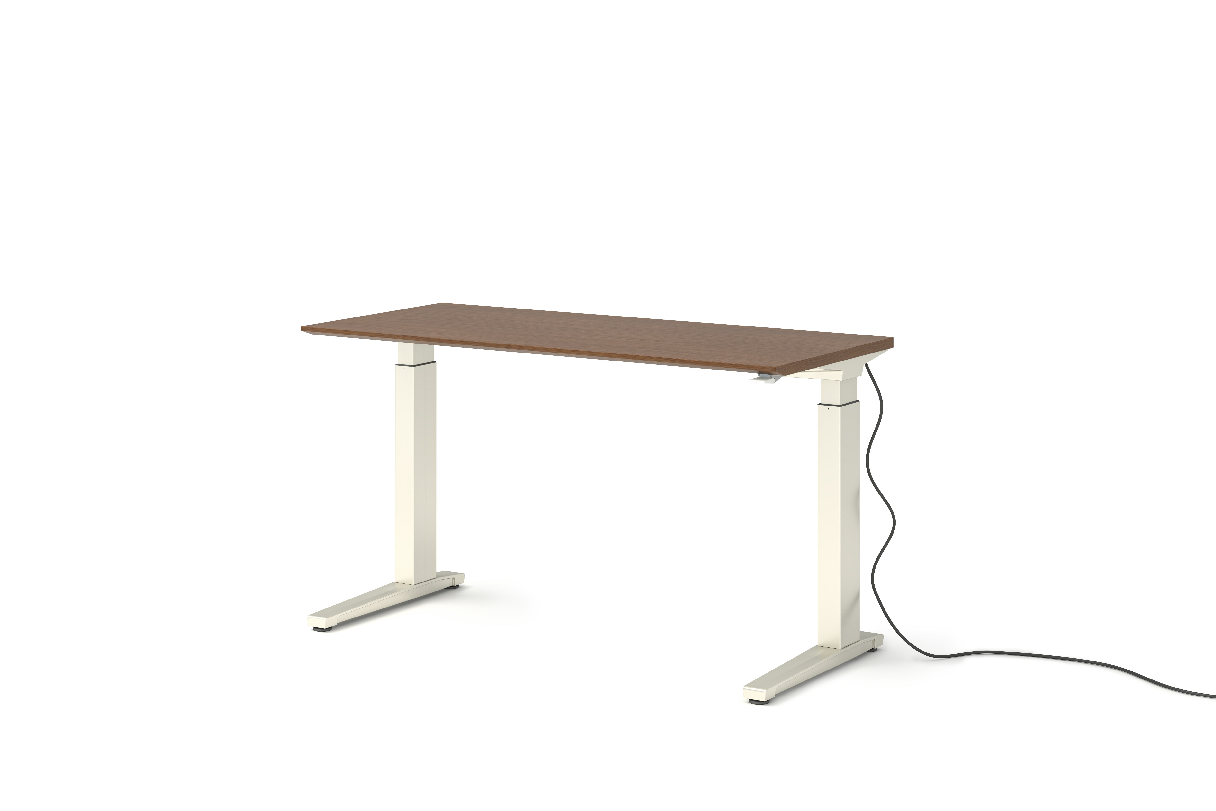 Renew Sit-To-Stand Desk - 23x52,  Veneer Walnut White,  Standard Power