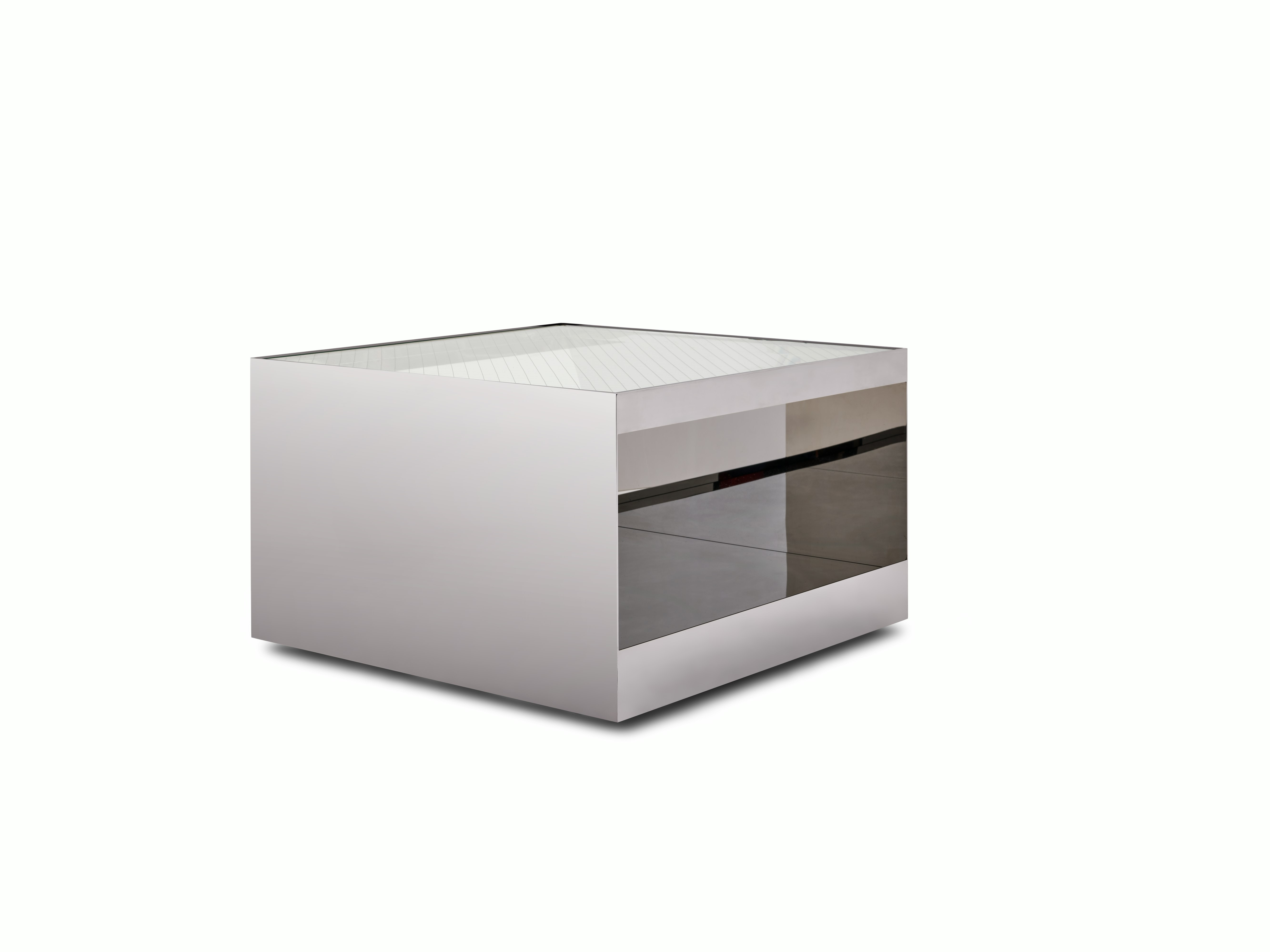 D Urso Occasional Tables - medium,  stainless,  wired glass