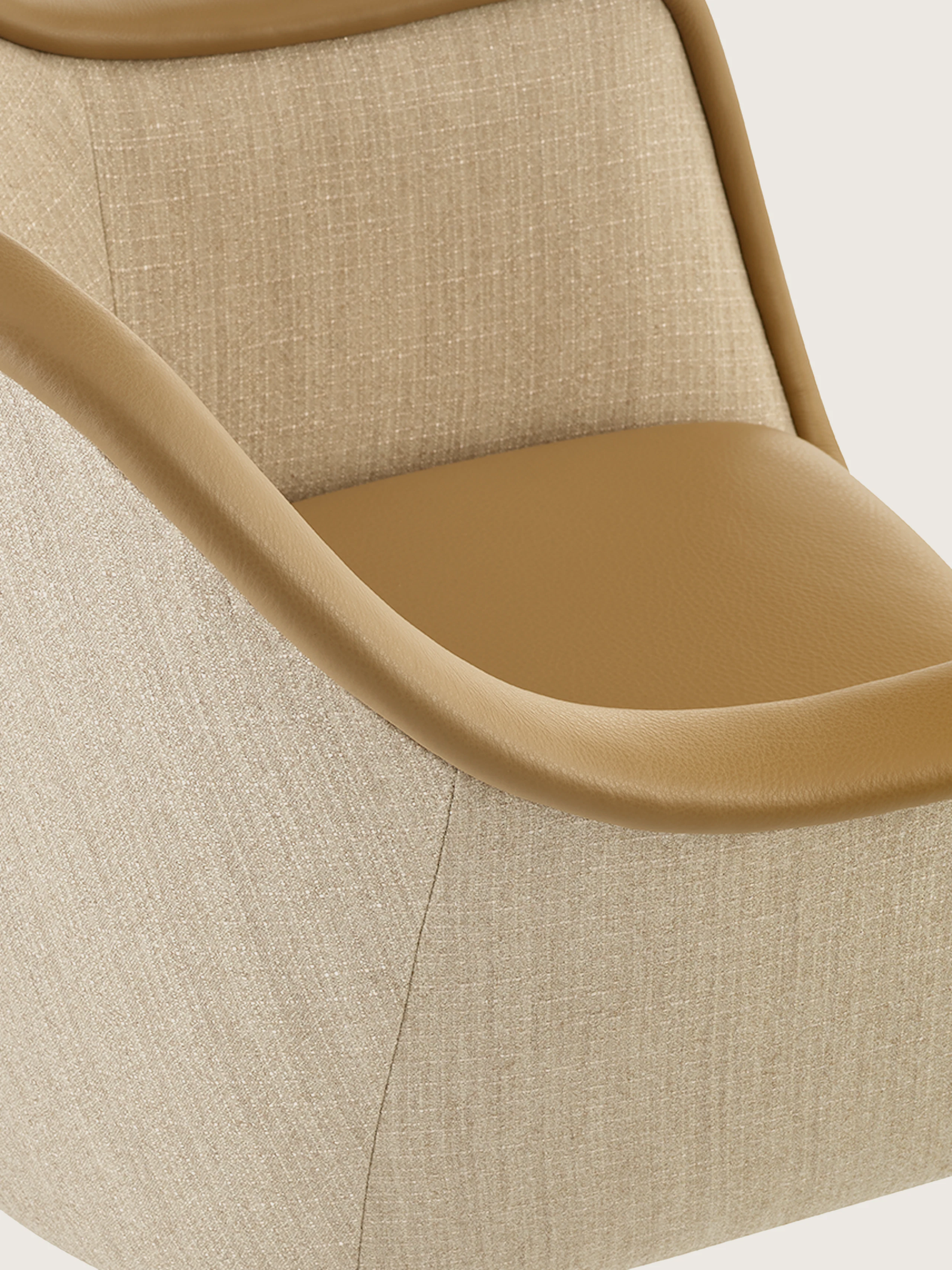 Bumper Side Chair with standard arms and four leg base.