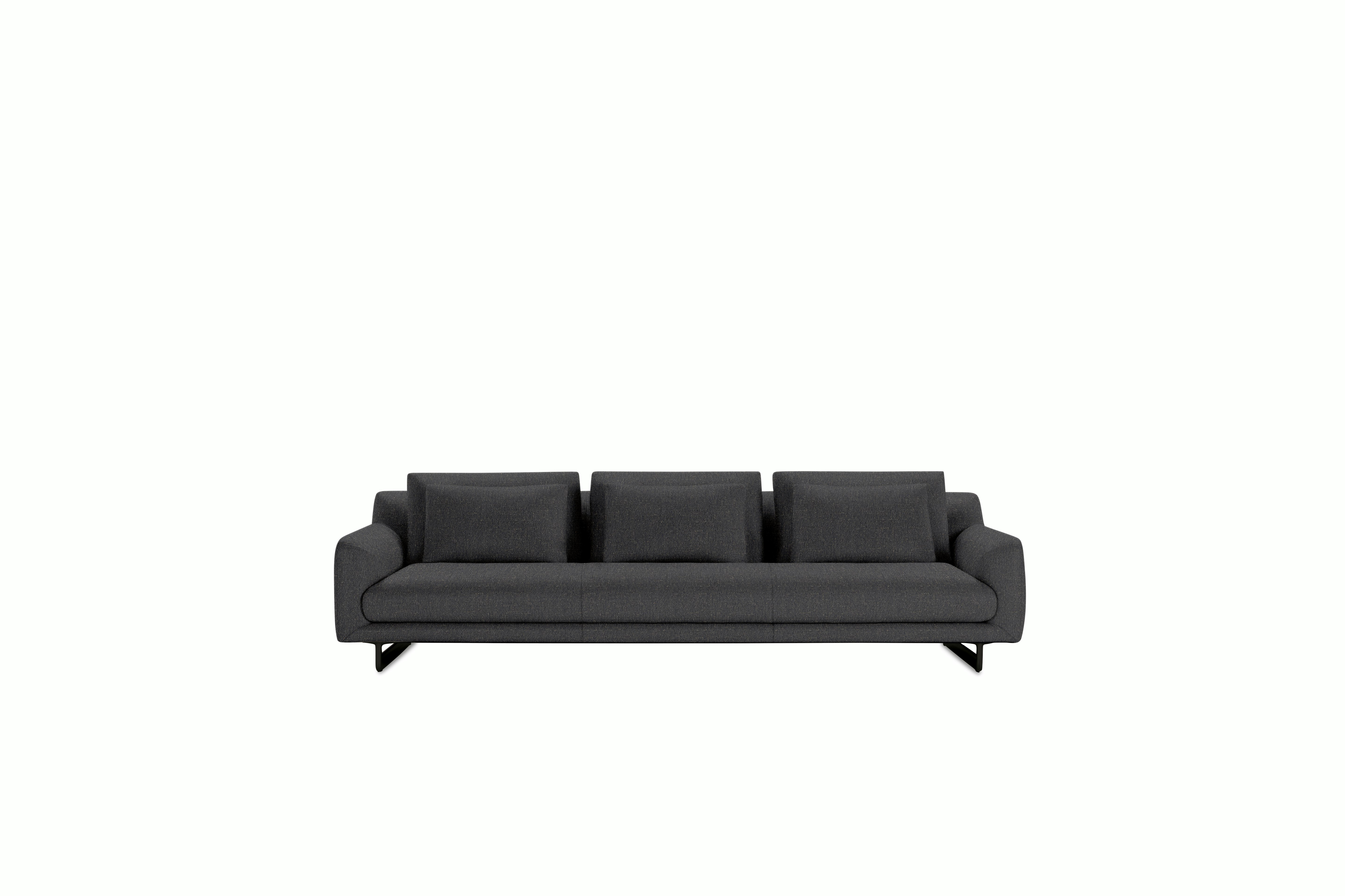 Lecco Sofa 110 - Album Linen, Millennium - Black