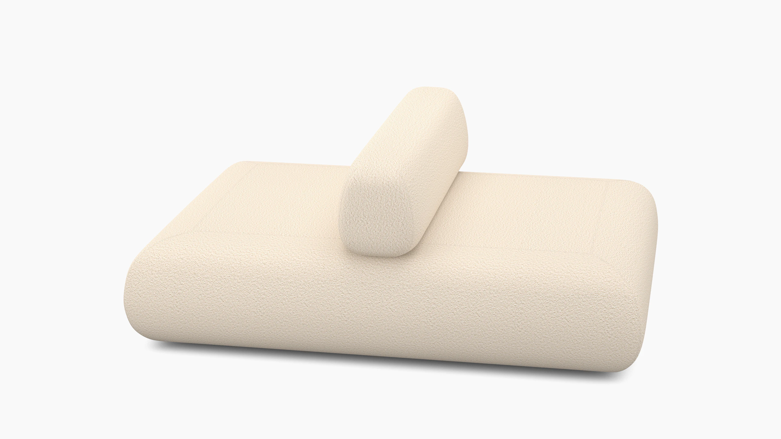 A Sval Center Module in Cream viewed from the side