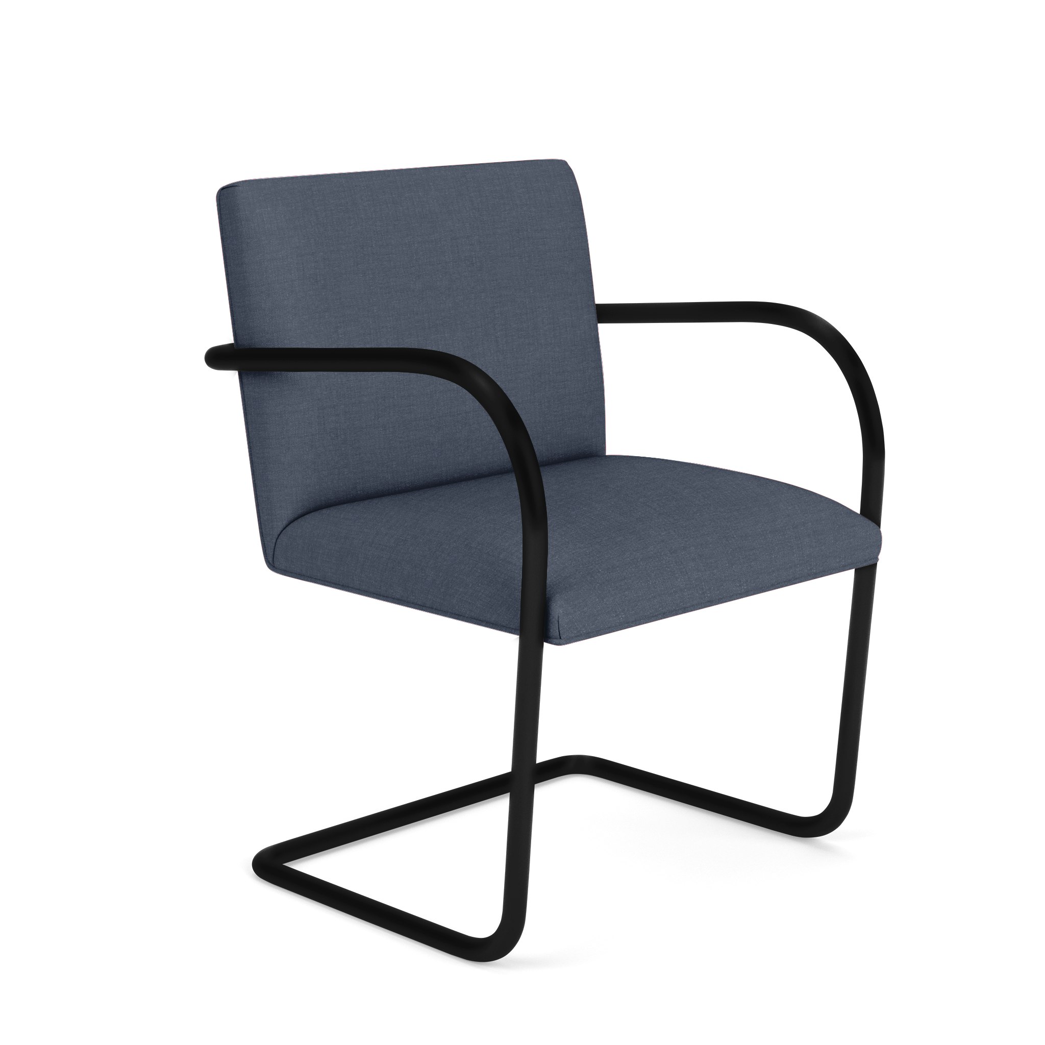 Brno Tubular Chair - Armchair, Topos, Ink, Black
