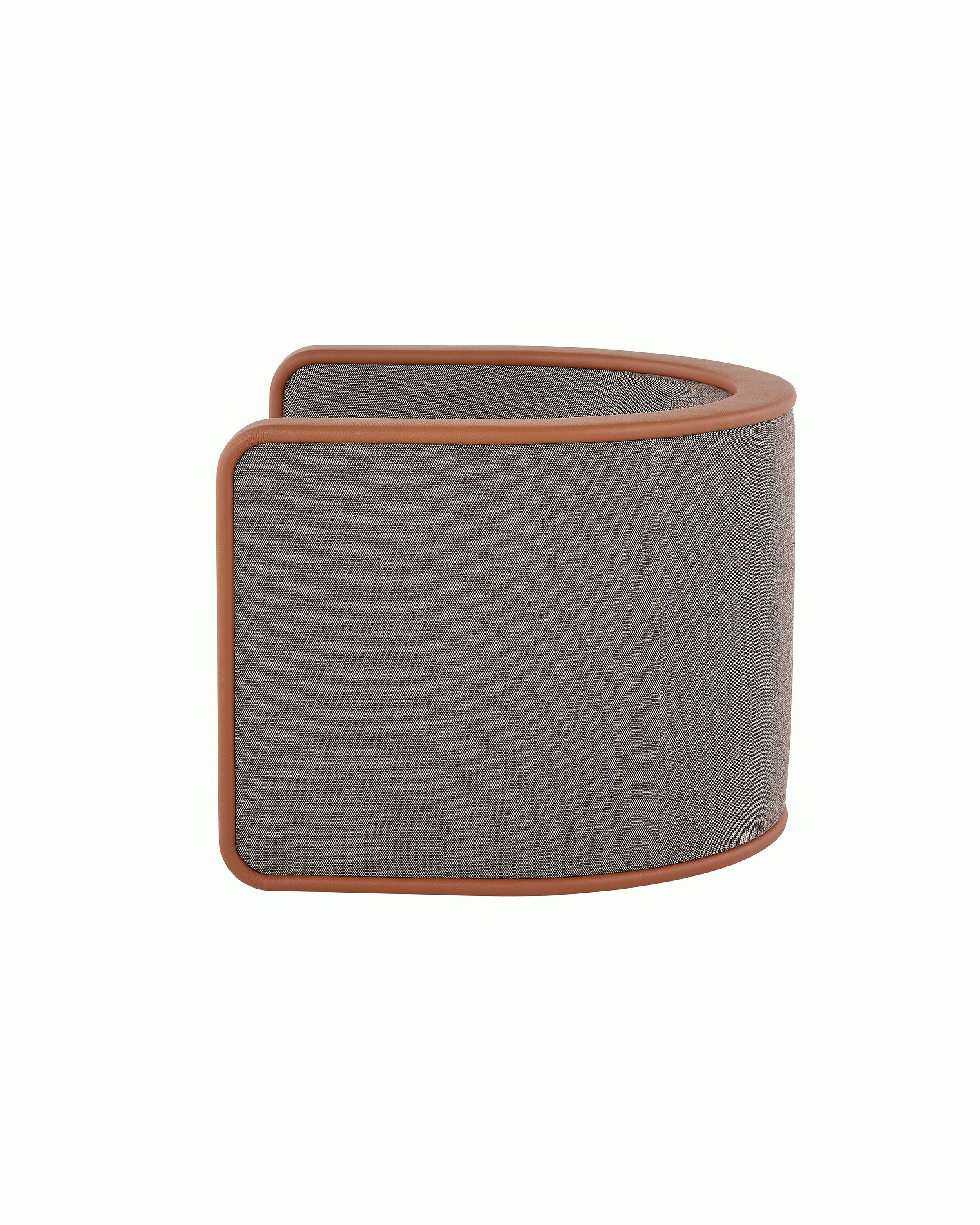 U-Series Lounge Chair with Tenera Maple arms and Wool Tweed Umber seat and back.