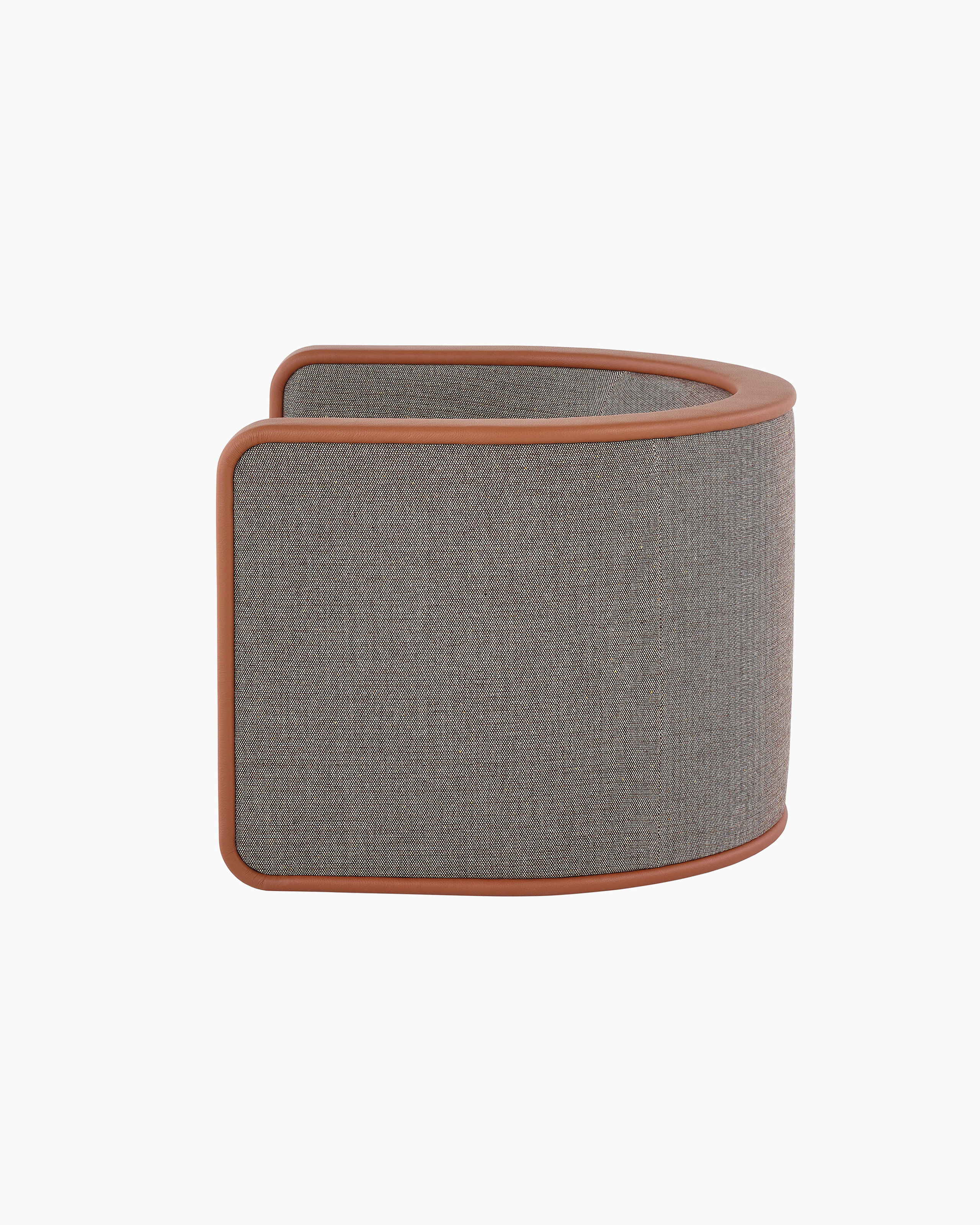 U-Series Lounge Chair with Tenera Maple arms and Wool Tweed Umber seat and back.