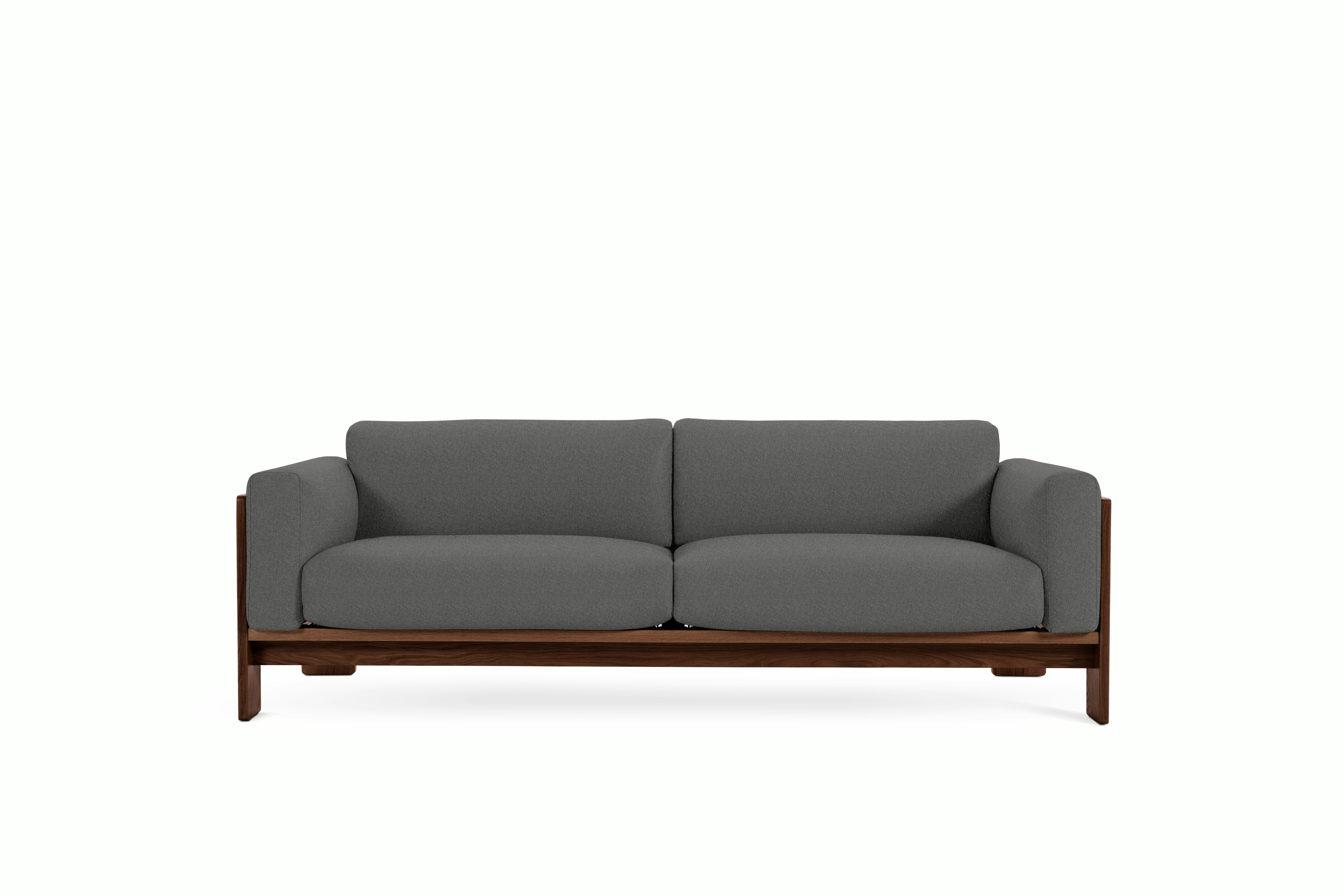 Bastiano Sofa - Wow Factor,  Moonbeam,  Walnut