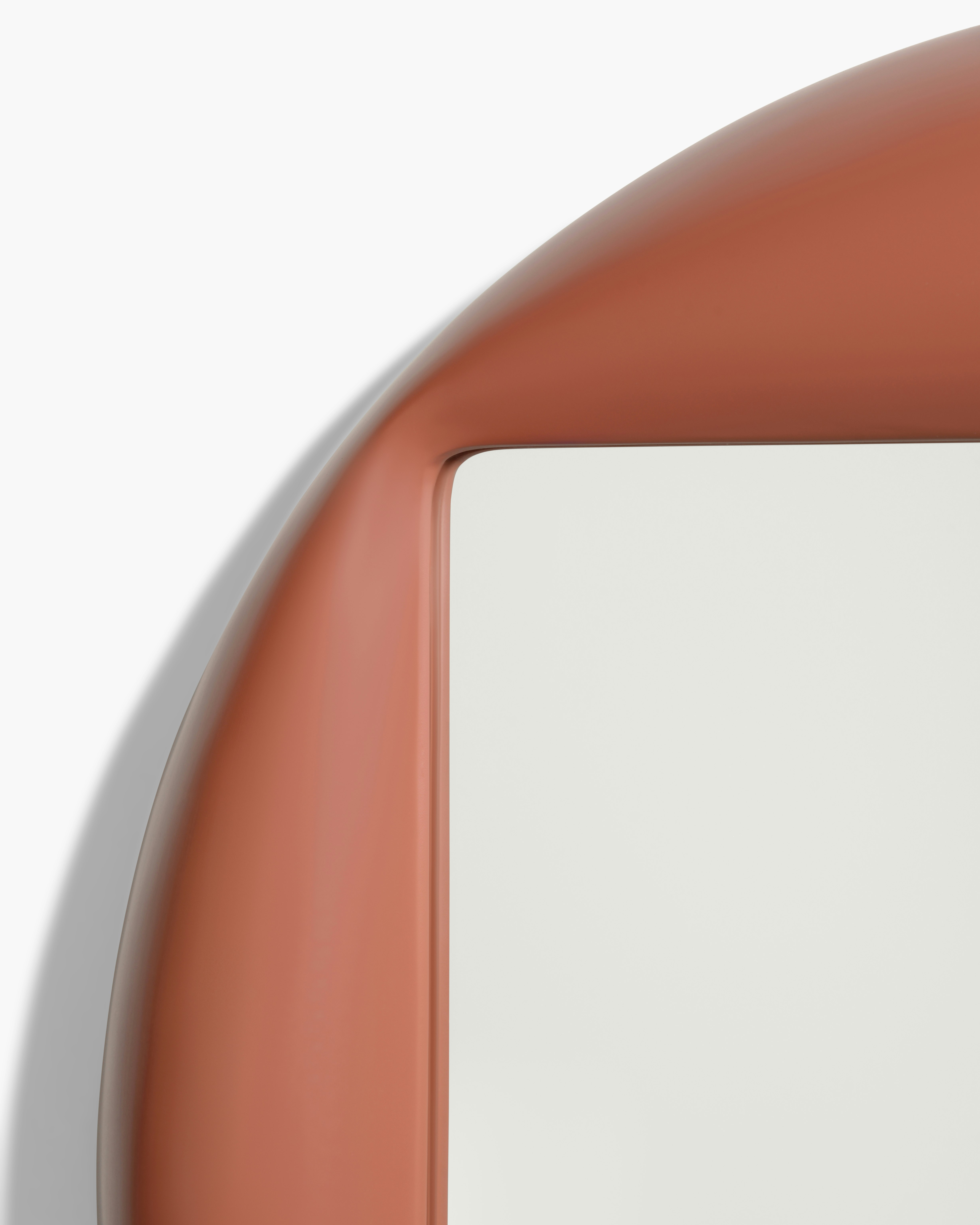 Puffer Mirror in Clay