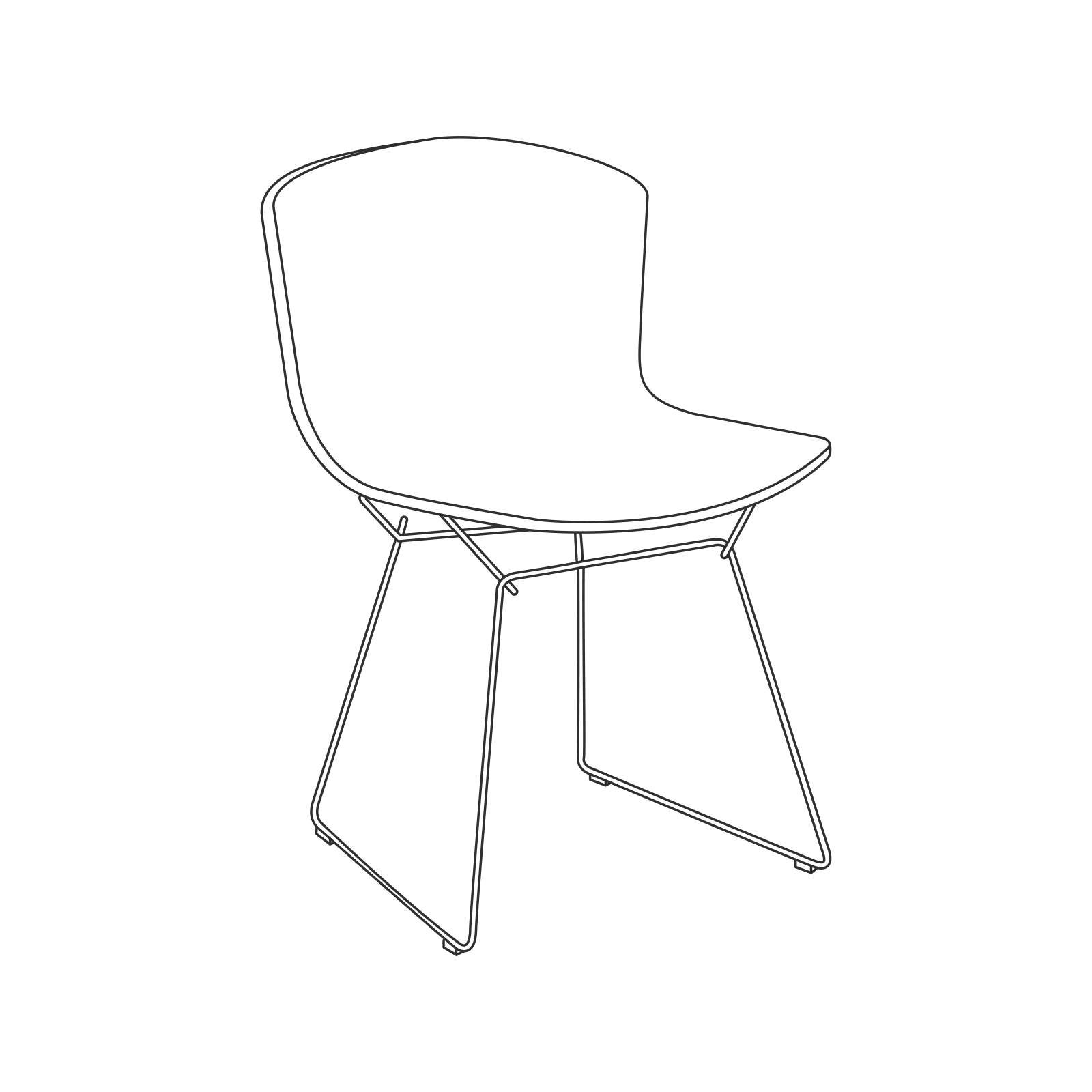Bertoia Molded Shell Side Chair