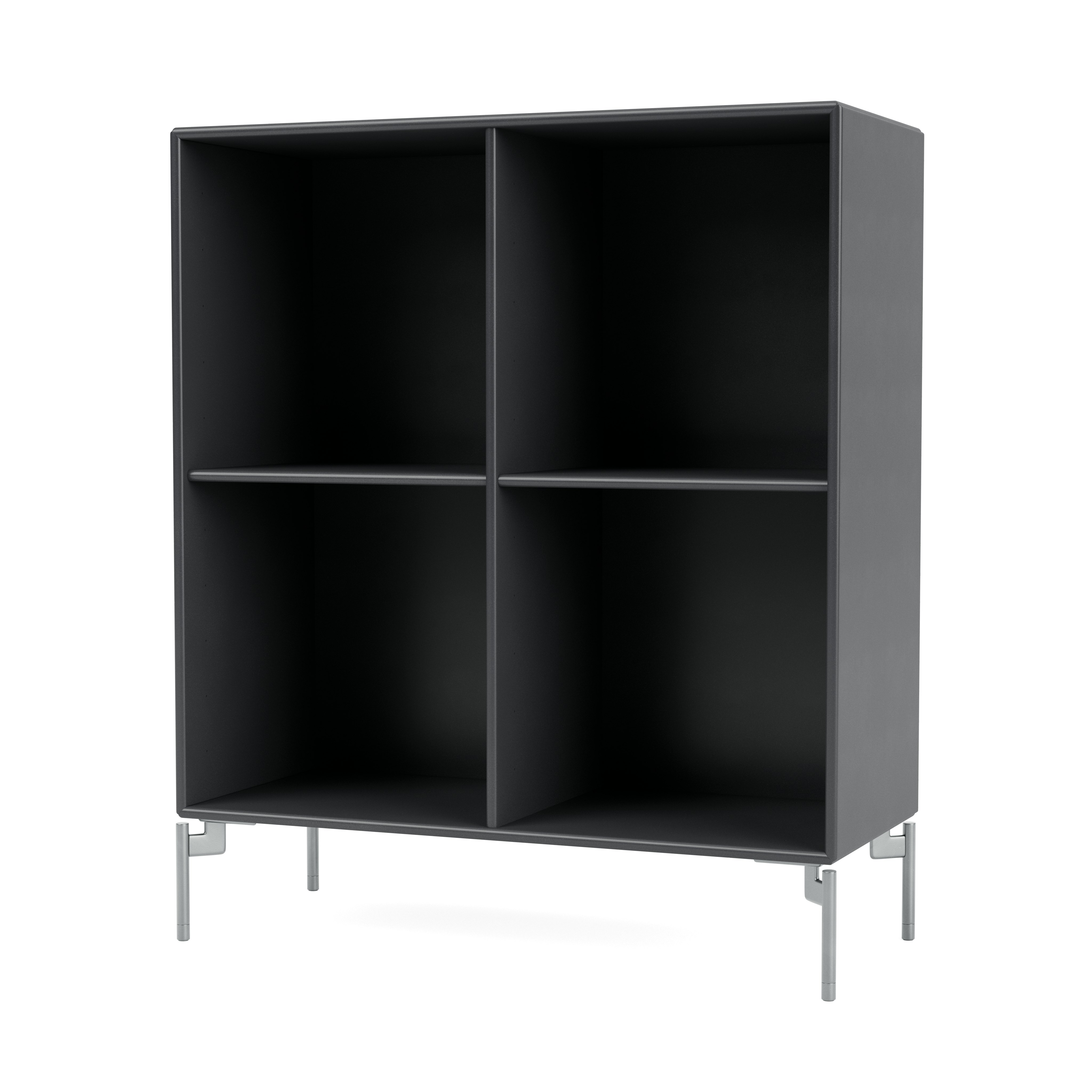 Show Bookcase - Coal, with Chrome Legs