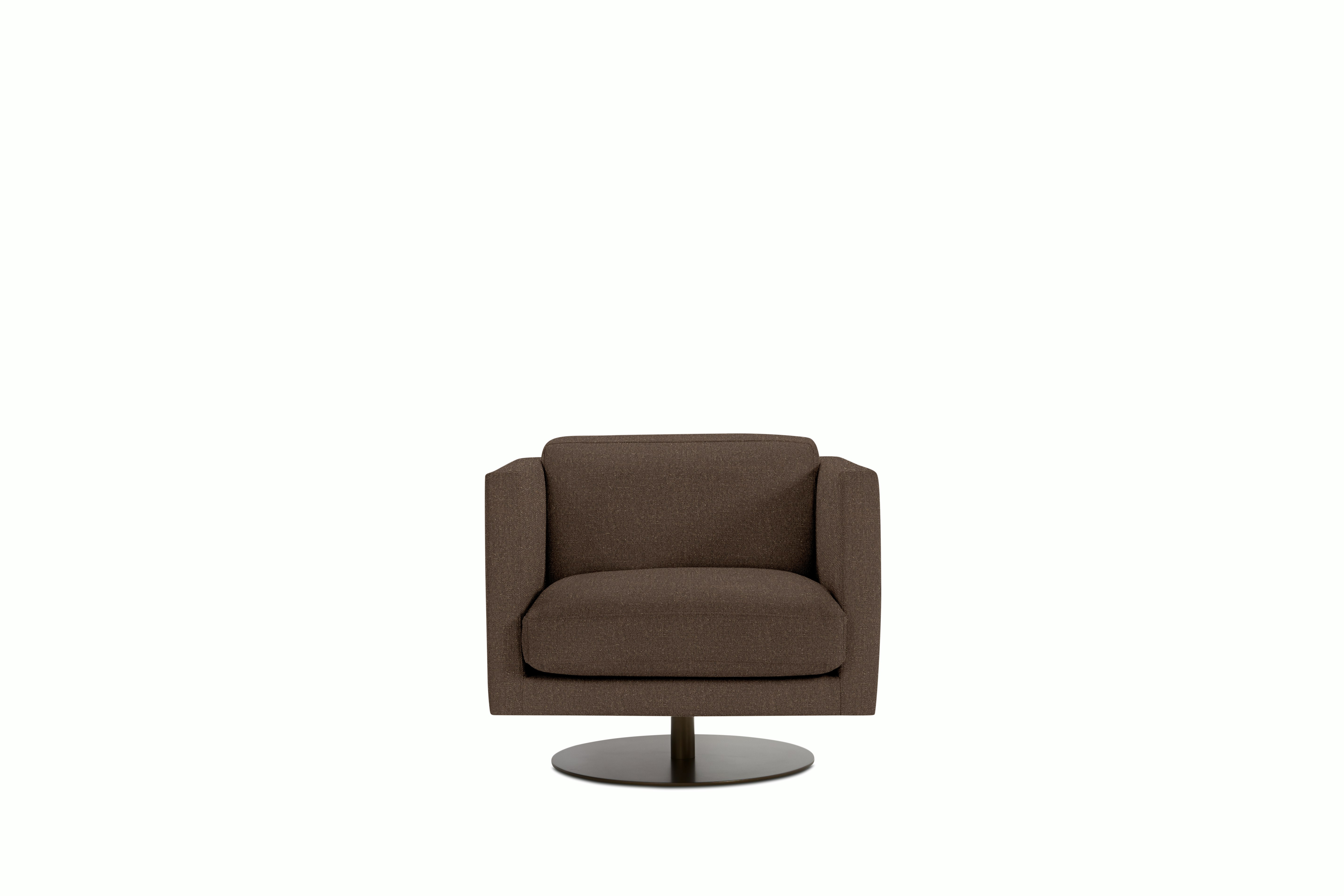 Comolino Swivel Chair - Album Linen, Espresso