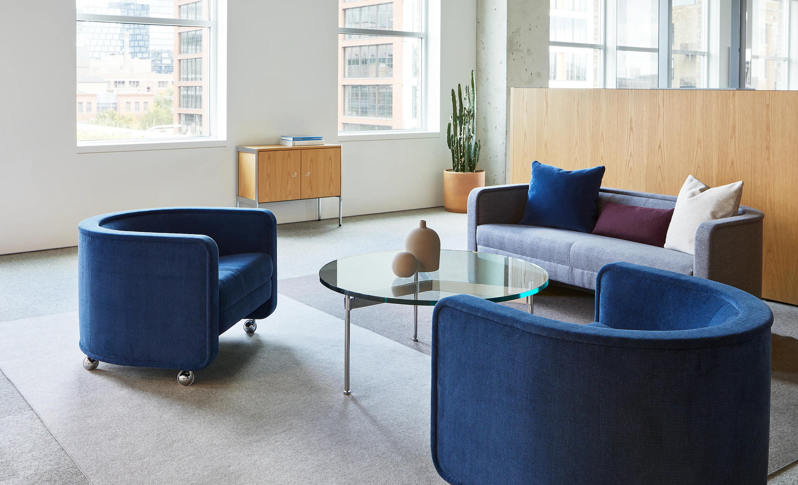 Geiger Showroom at Fulton Market in Chicago, U Series Lounge Seating.