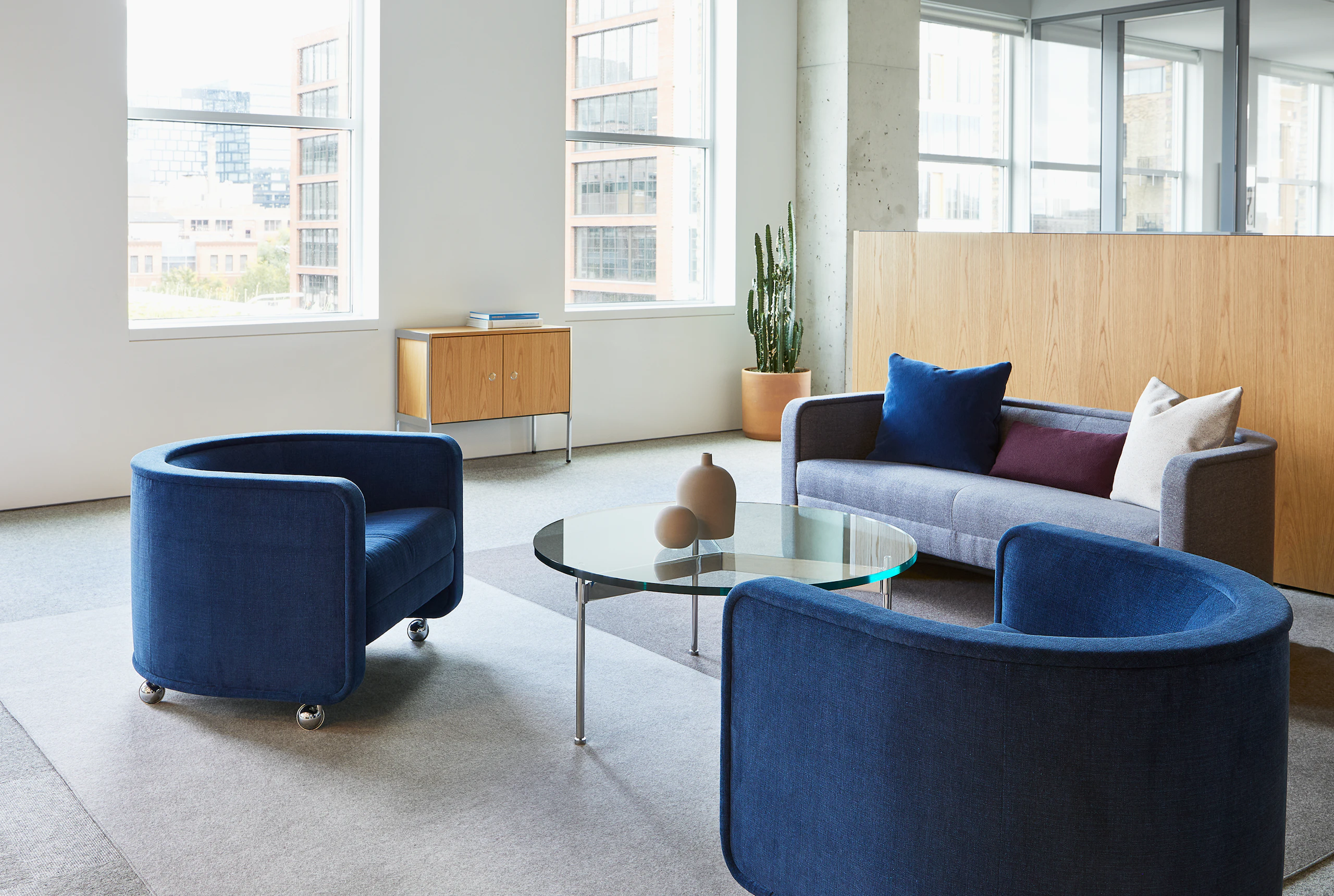 Geiger Showroom at Fulton Market in Chicago, U Series Lounge Seating.