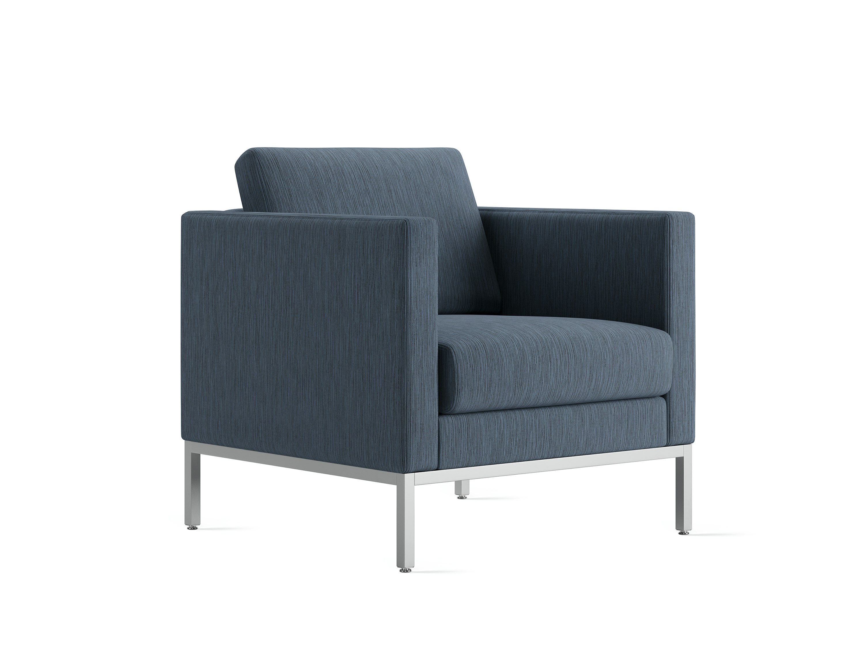 Riva Lounge Chair, Angle, Blue