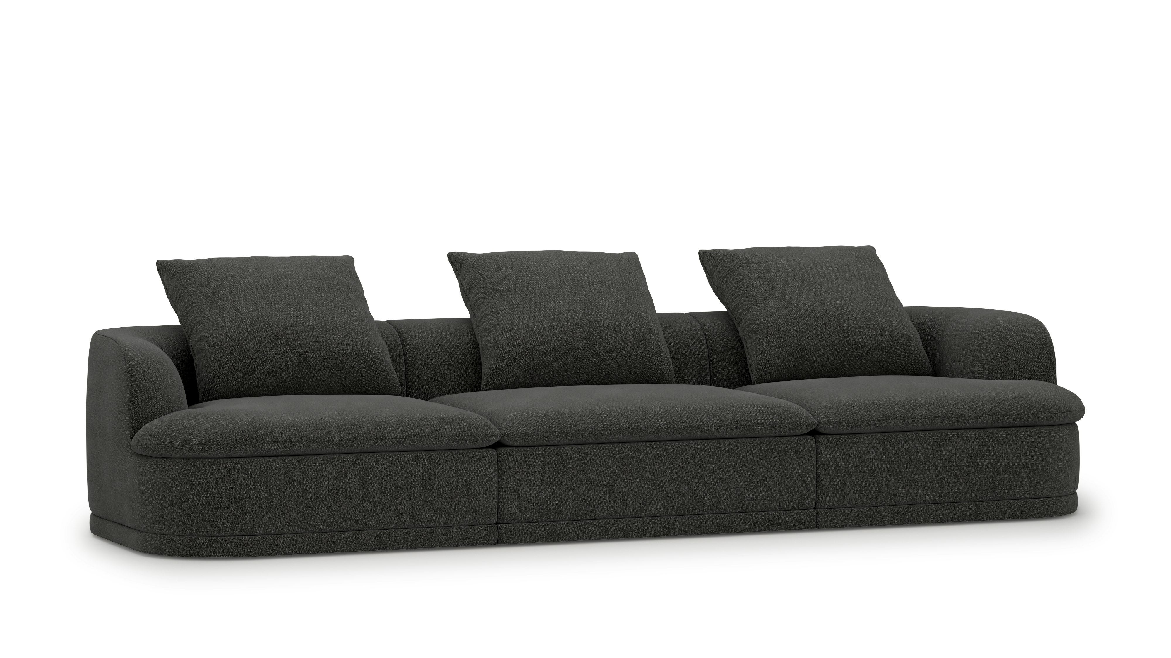 A Atlason Composed Modular Sofa in Slate viewed from an angle.