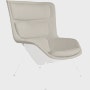 Striad Lounge Chair - High Back,  Mode,  Shell,  White,  Wire,  White