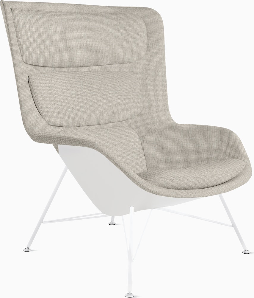 Striad Lounge Chair - High Back,  Mode,  Shell,  White,  Wire,  White
