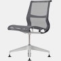Setu Side Chair - No Arms,  Intercept,  Carbon,  Graphite,  Silver Alloy,  Glide