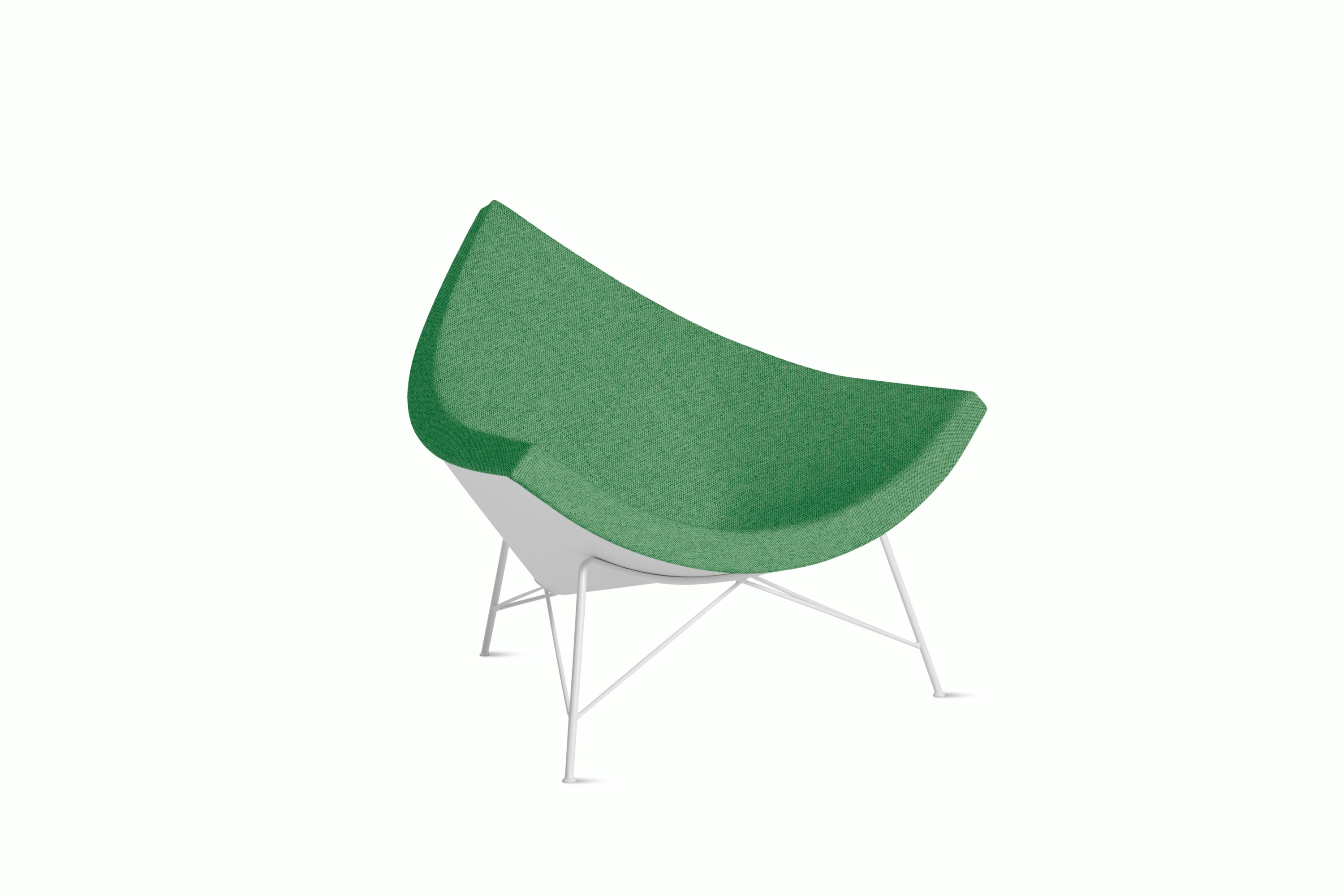 Nelson Coconut Chair - Luce, Virescent, White Base