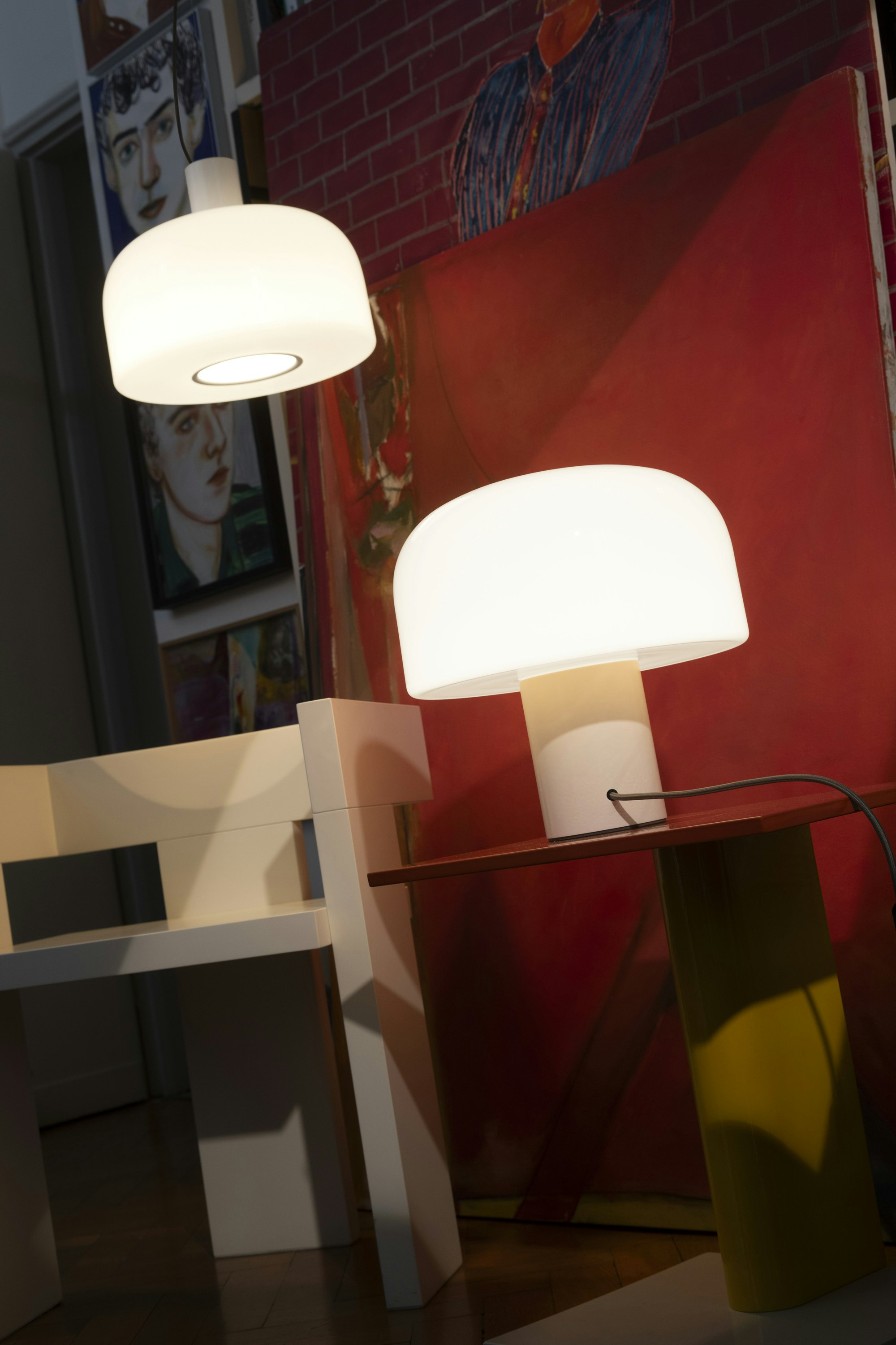 Bellhop Table Lamp - White