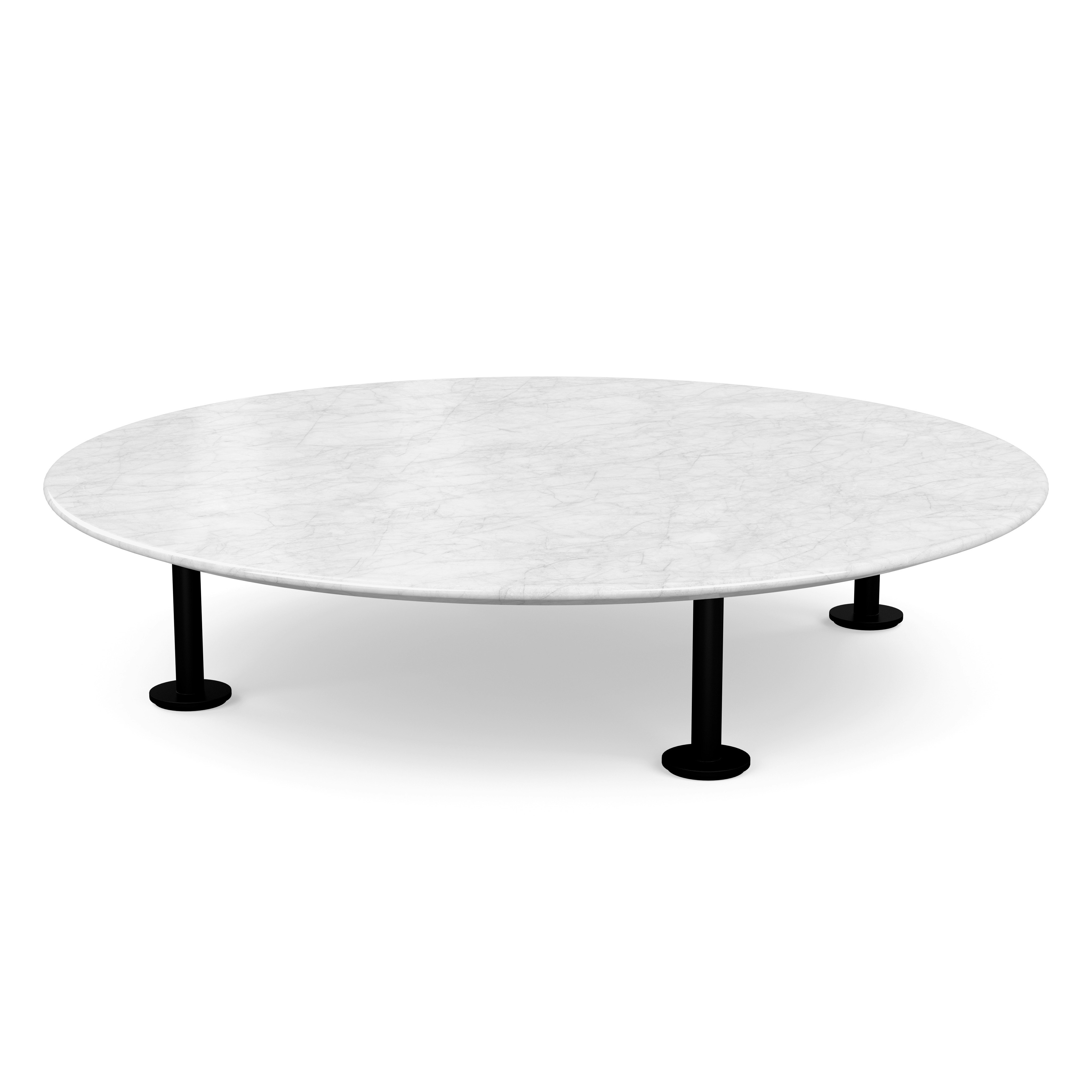 Grasshopper Coffee Table - Marble, Polished Carrara, Black