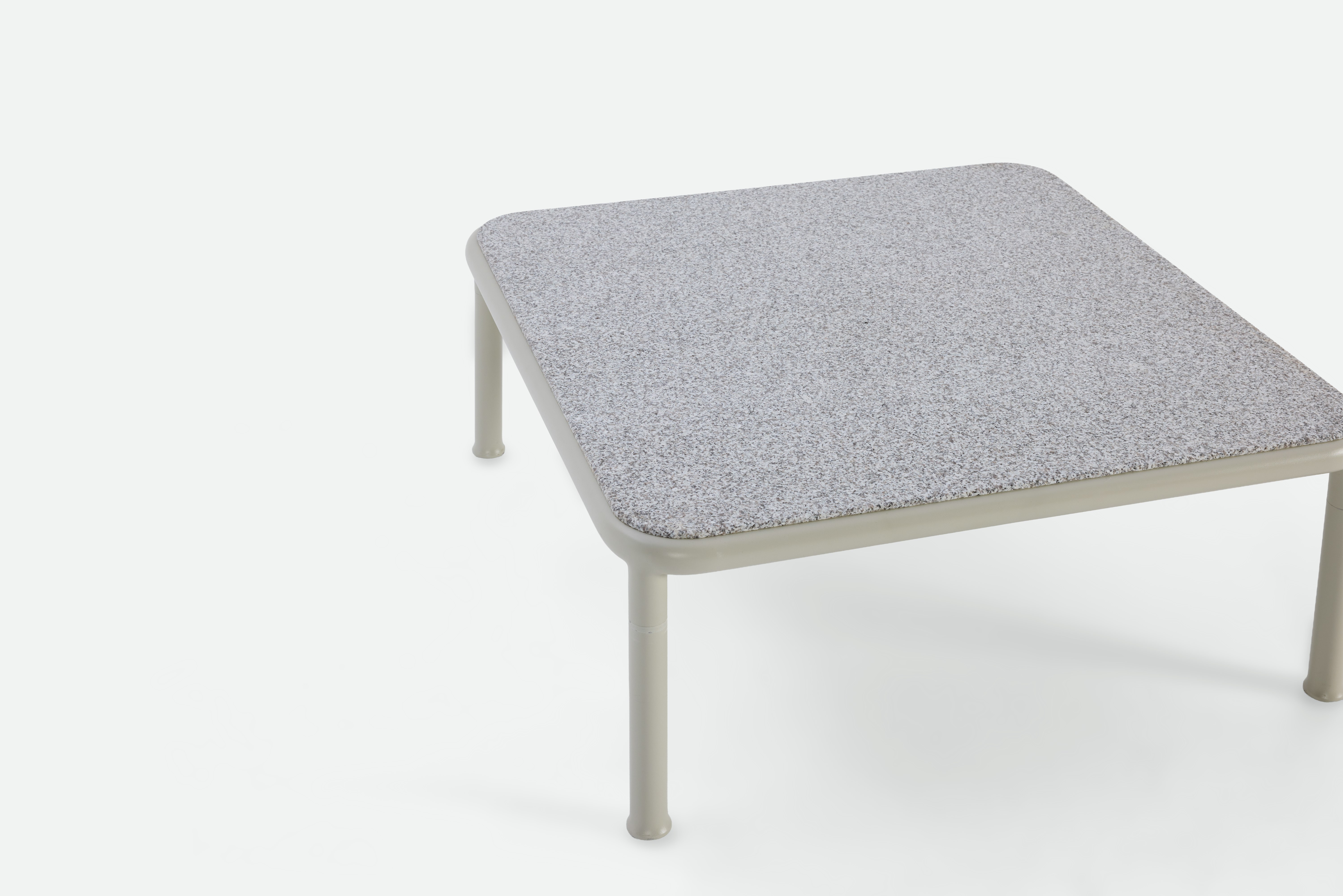 A detailed look at a Campus Outdoor Coffee Table in Pebble Grey.