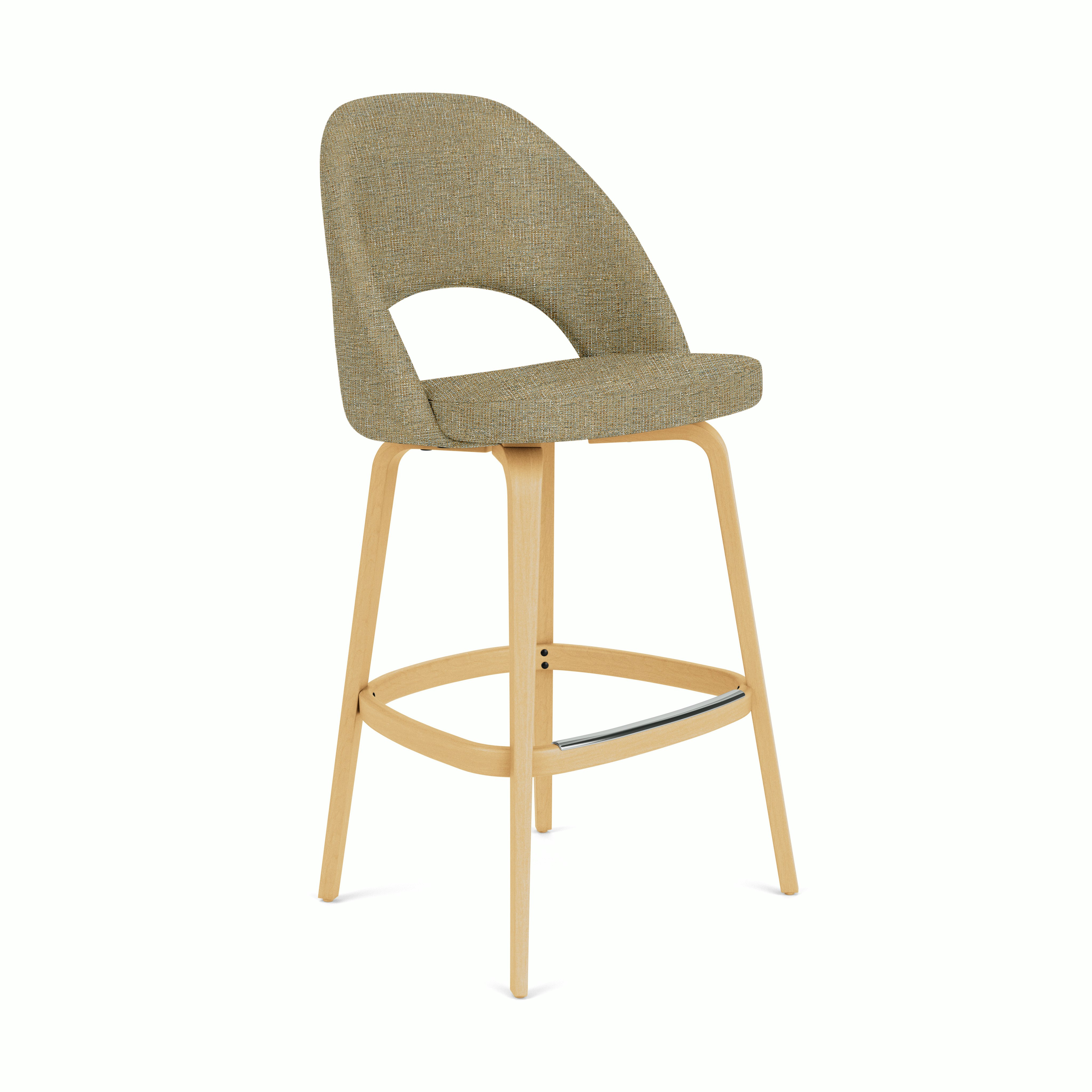 Saarinen Executive Stool - Bar Height,  Diva,  Limelight,  Oak