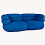 Biboni Sofa - Two Seater,  Stretch Appeal,  Cobalt