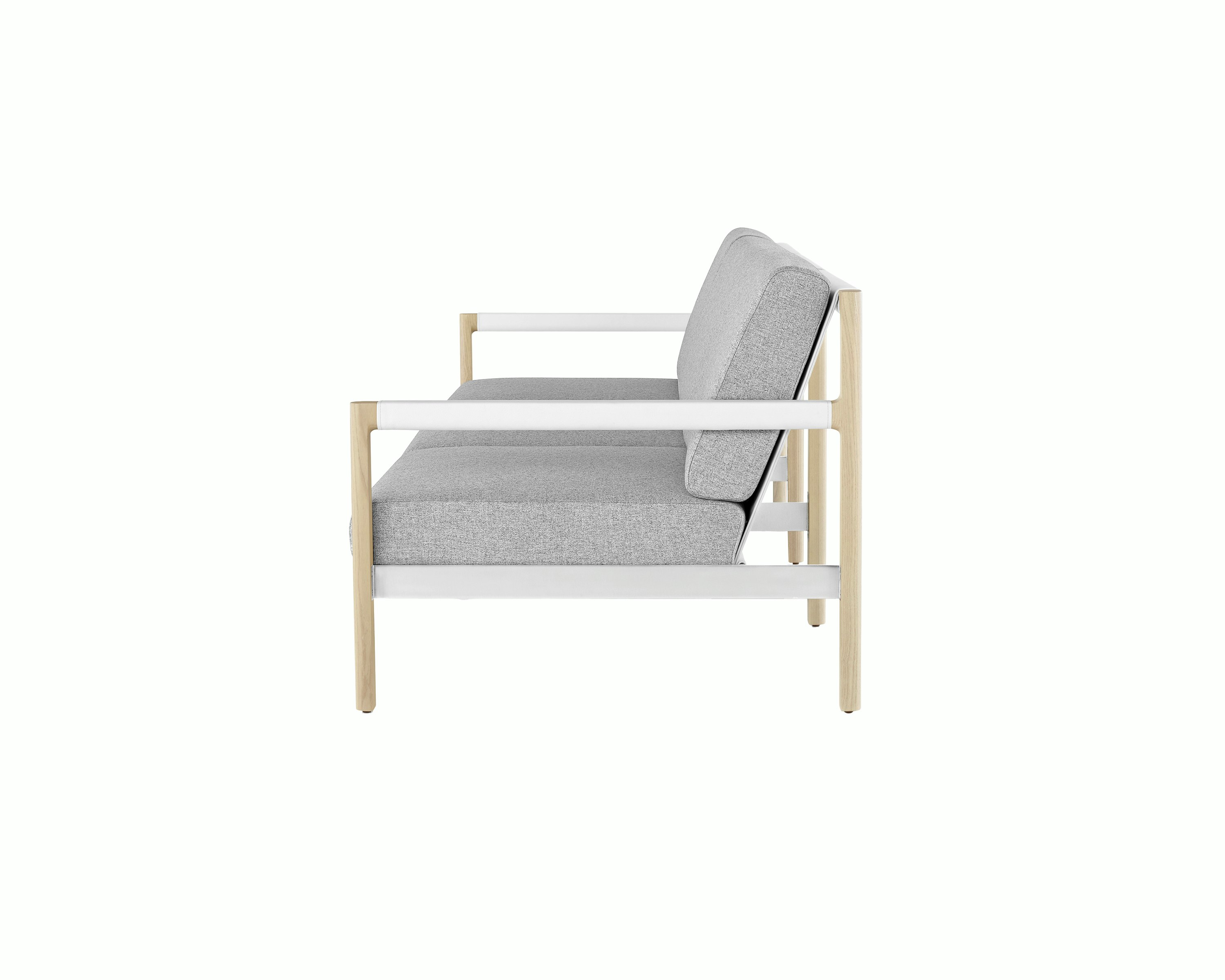 A Brabo Sofa upholstered in a Clare textile.