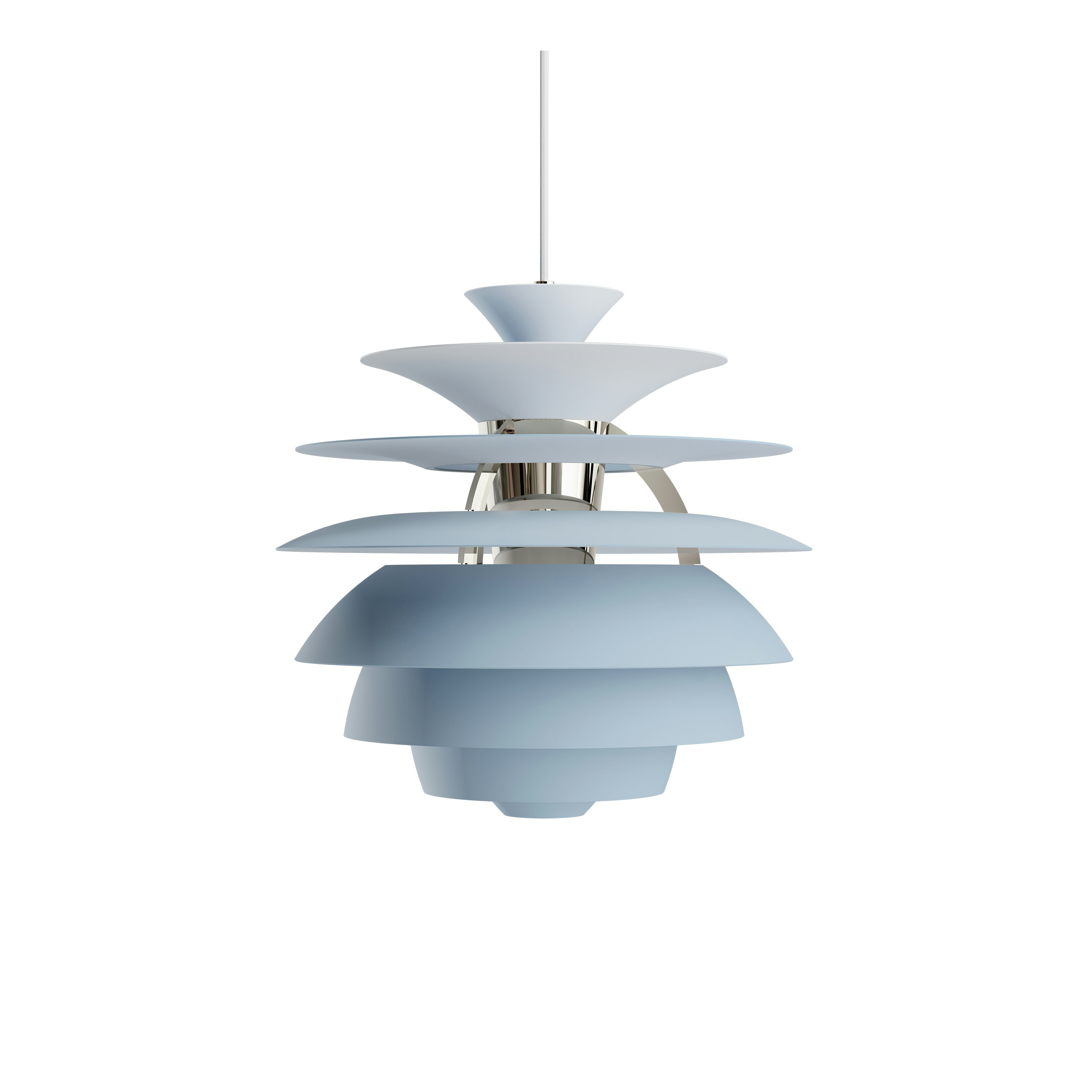 Snowball Pendant Lamp - Chrome, Smokey Blue