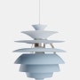 Snowball Pendant Lamp - Chrome, Smokey Blue