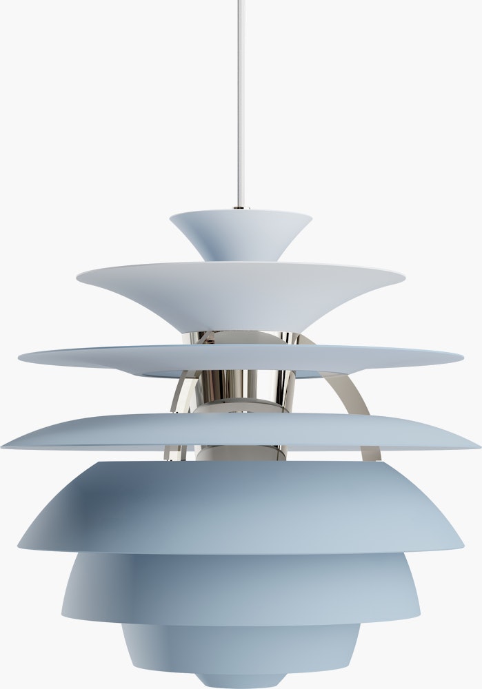 Snowball Pendant Lamp - Chrome, Smokey Blue