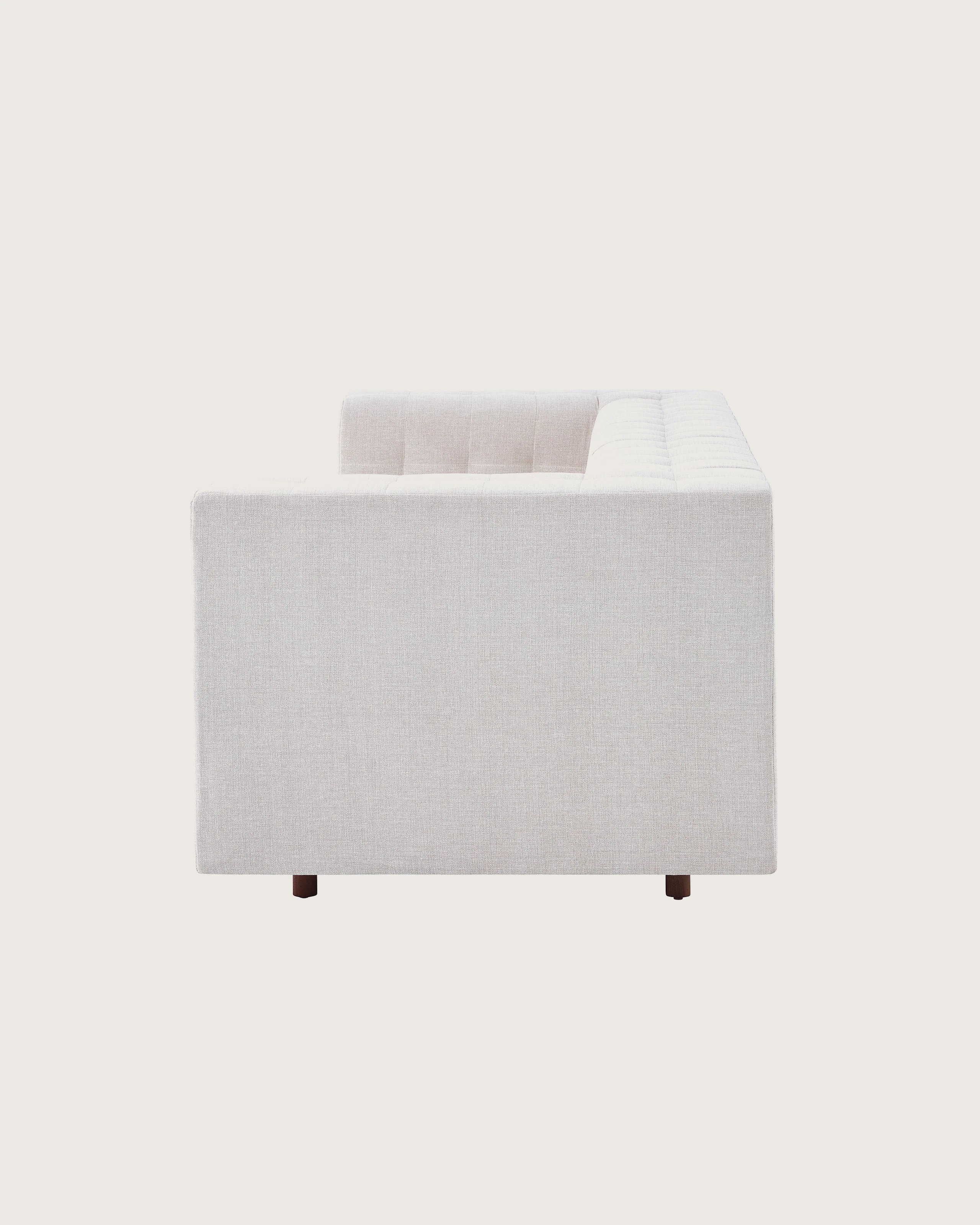 Rapport Sofa with walnut legs.