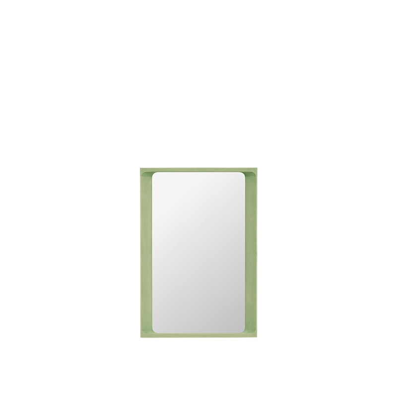 Arced mirror 80x55 light green