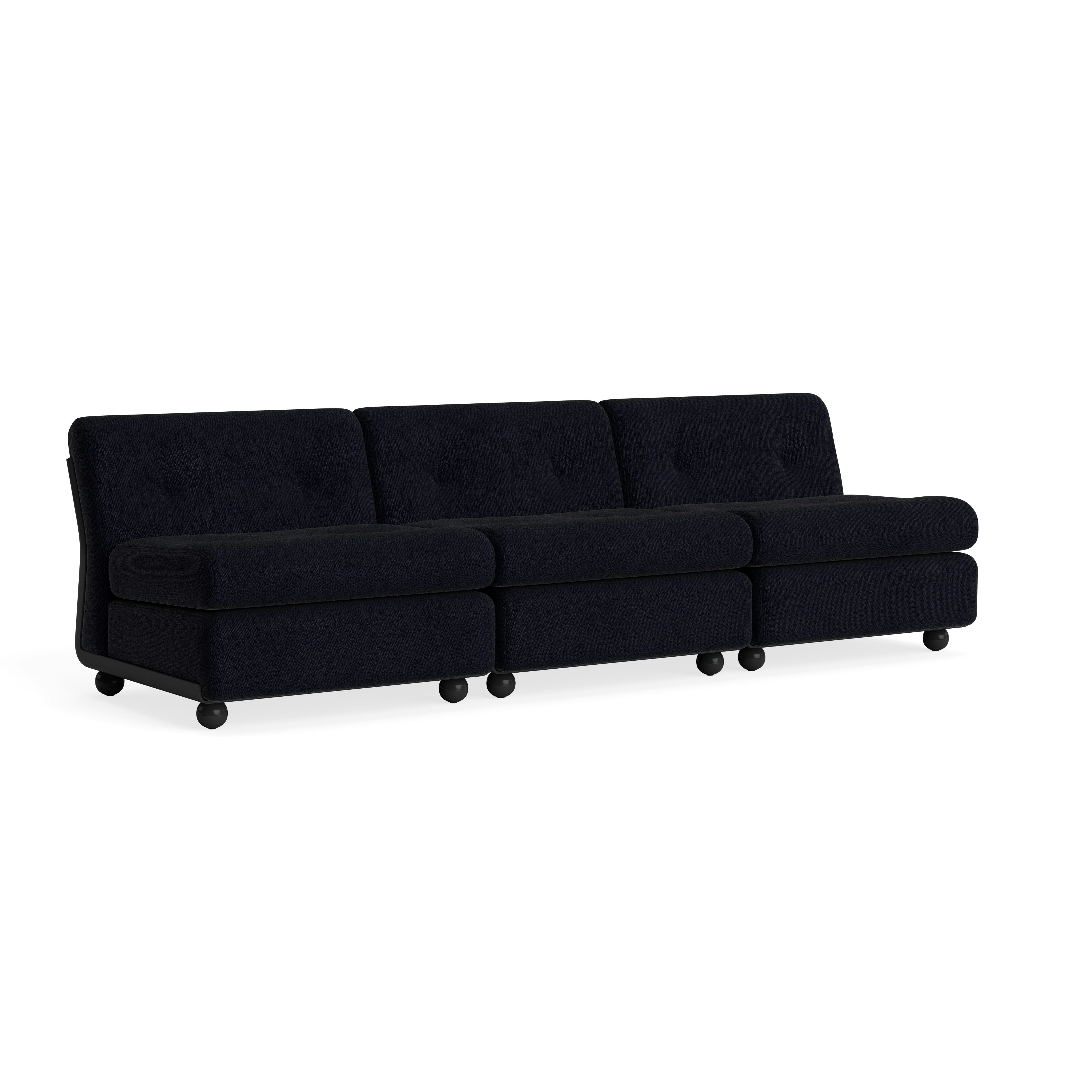 Amanta Sofa - Three Seater, Turf, Dark Blue, Anthracite
