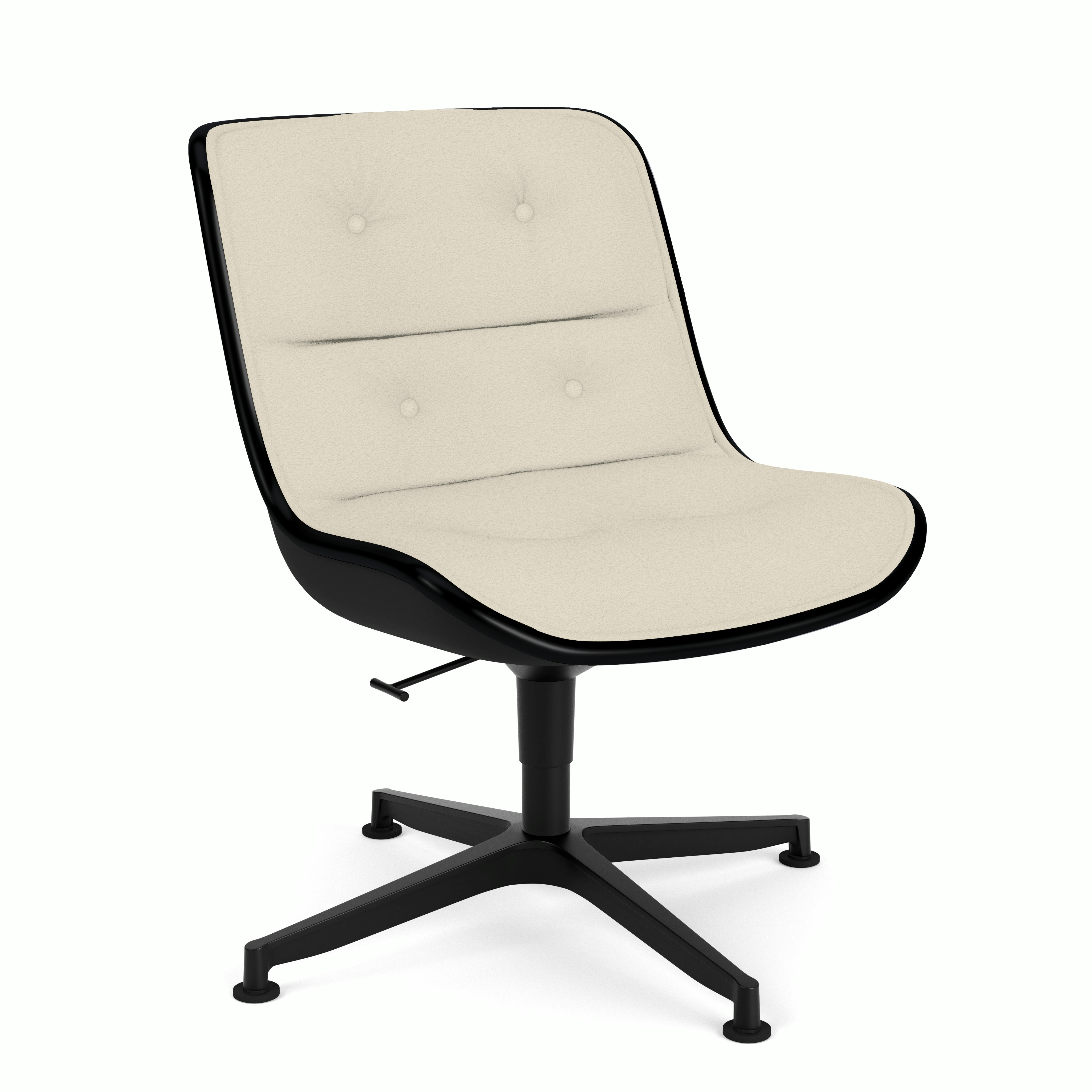 Pollock Executive Side Chair -4 Star,  Black, Puff Cloud