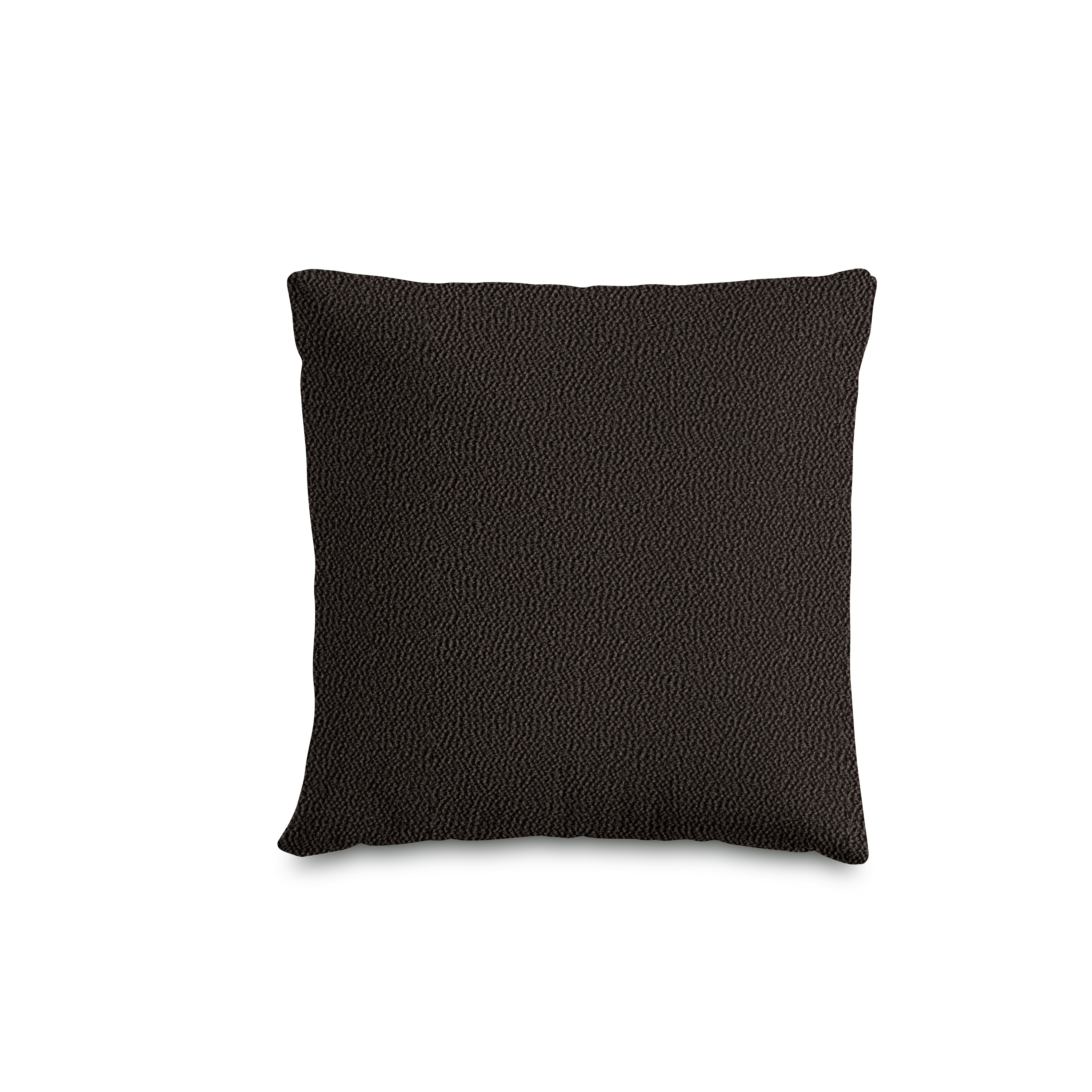 A Como Throw Pillow in Turf: Dark Brown viewed from the front.