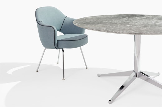 KnollStudio Gray Marble Florence Knoll Table