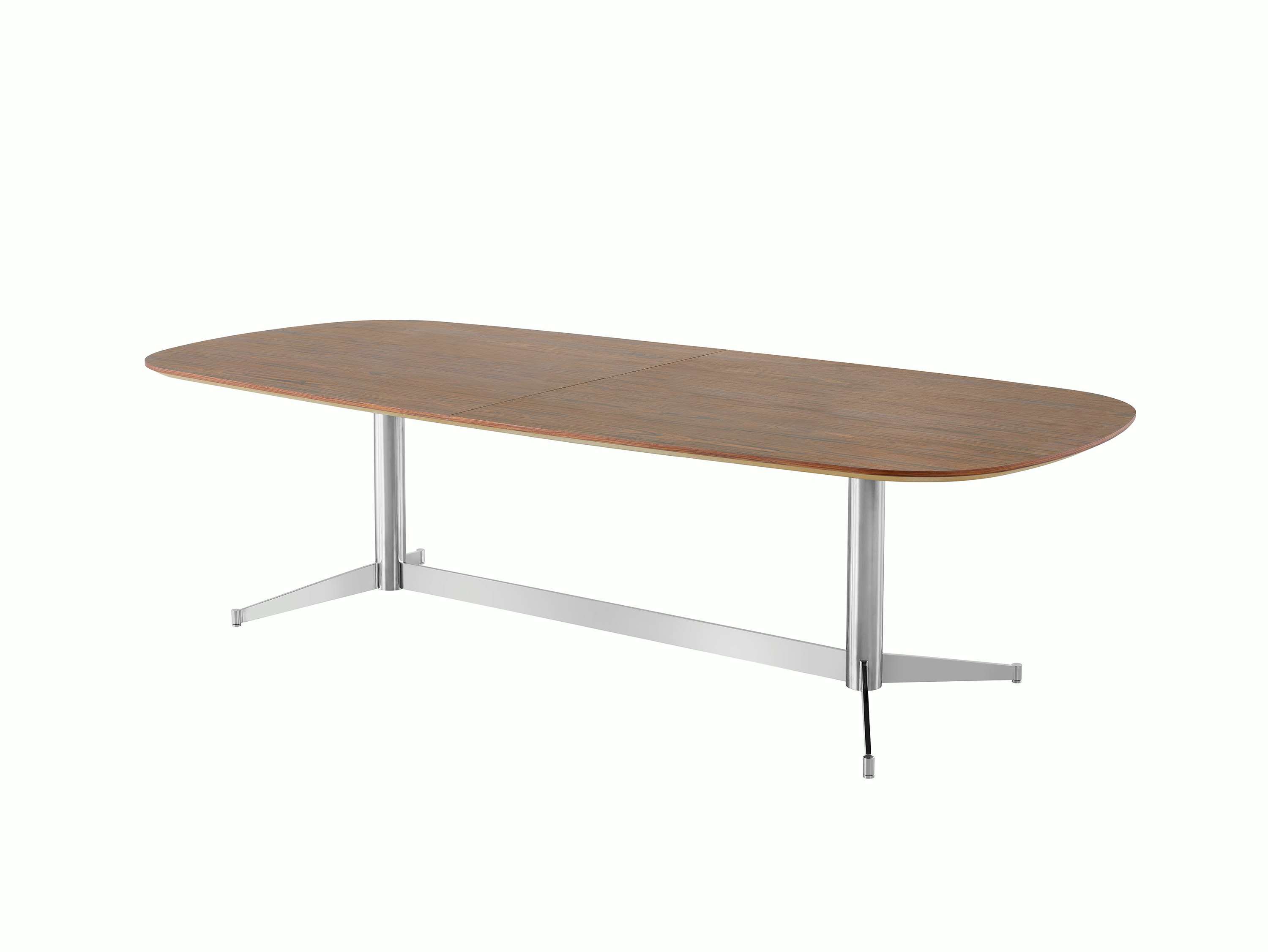 An MP Table in Recograin Rosewood, viewed from a three-quarter perspective.