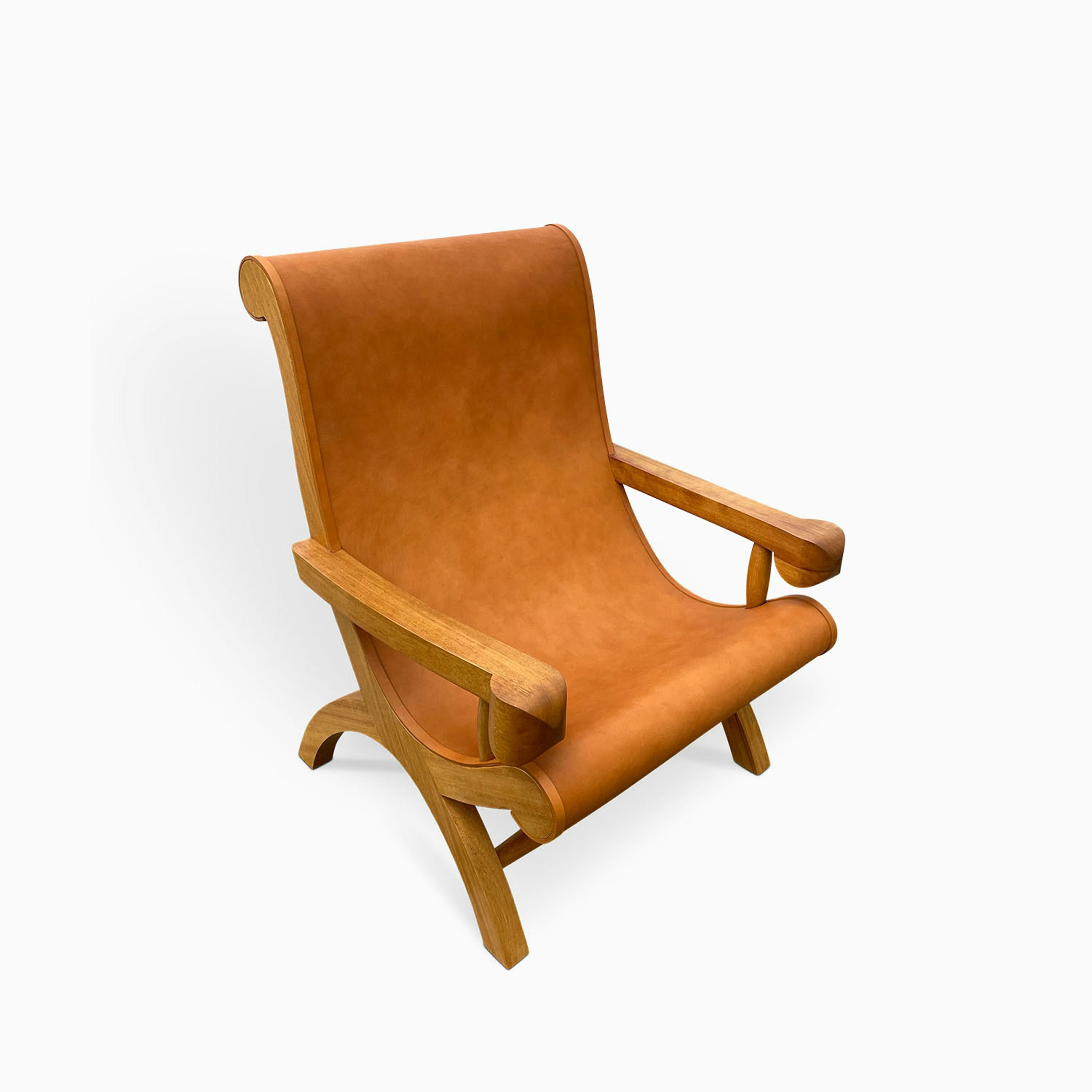 Butaque Armchair - Iroko, Cognac Hide Leather