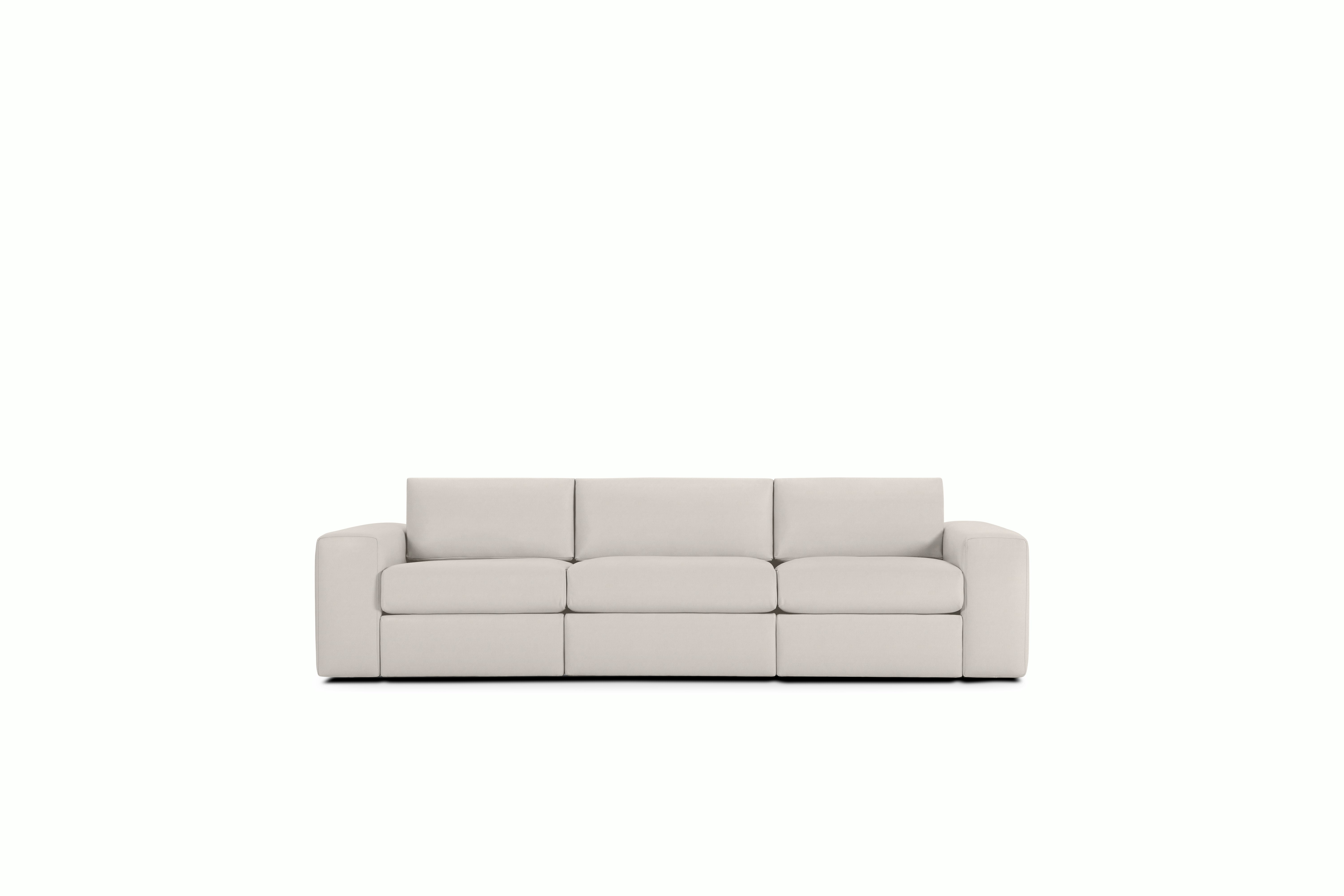 Irvin Sofa - Three-Seater,  Prone Leather,  Lotus