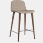 Bacco Stool - Counter Height, Melange, 401 Gypsum, Walnut