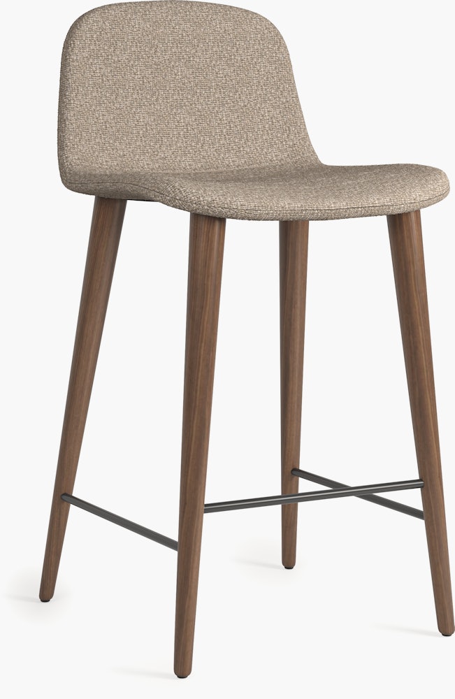 Bacco Stool - Counter Height, Melange, 401 Gypsum, Walnut