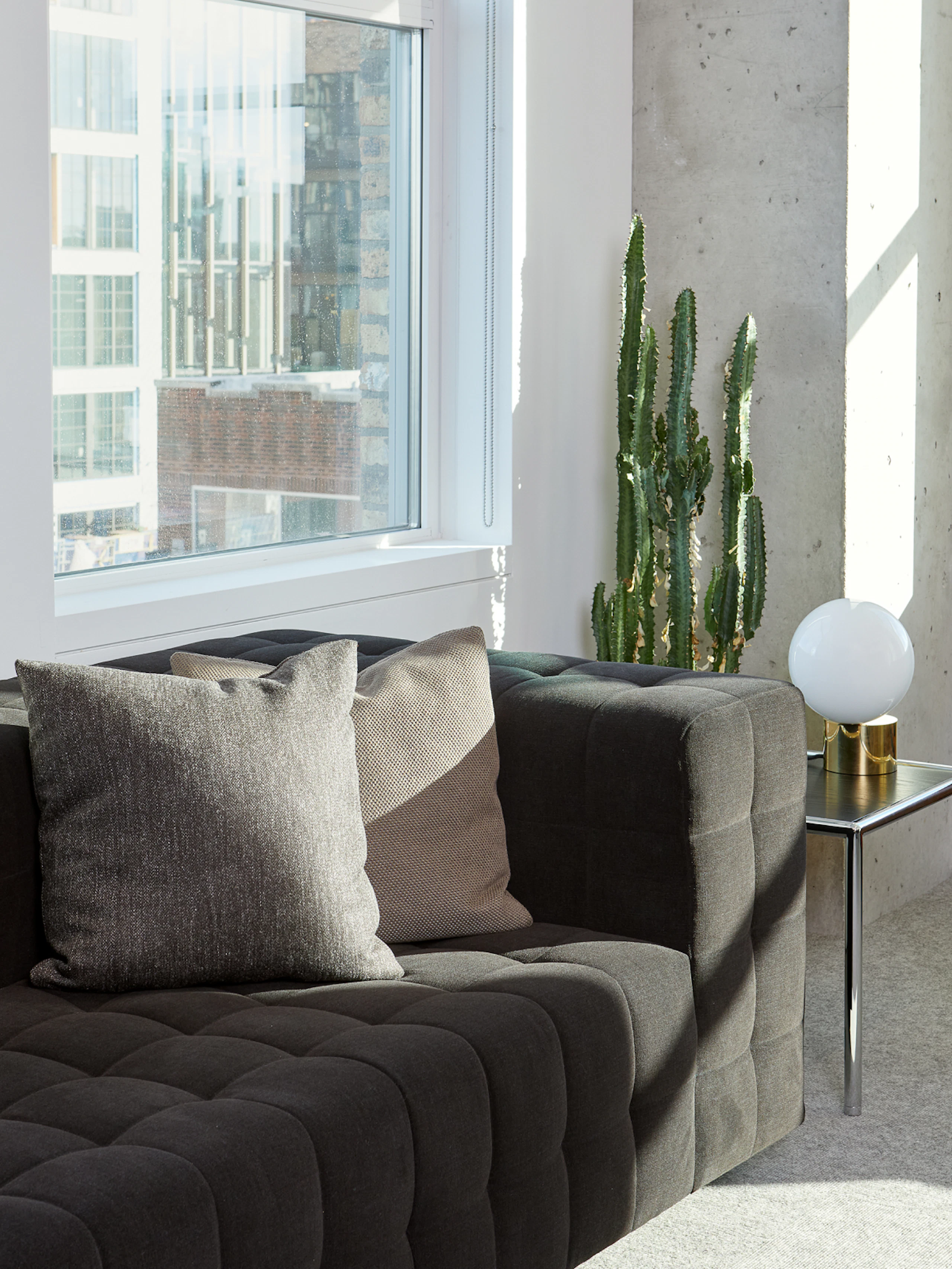 Geiger Showroom at Fulton Market in Chicago; Rapport Sofa.