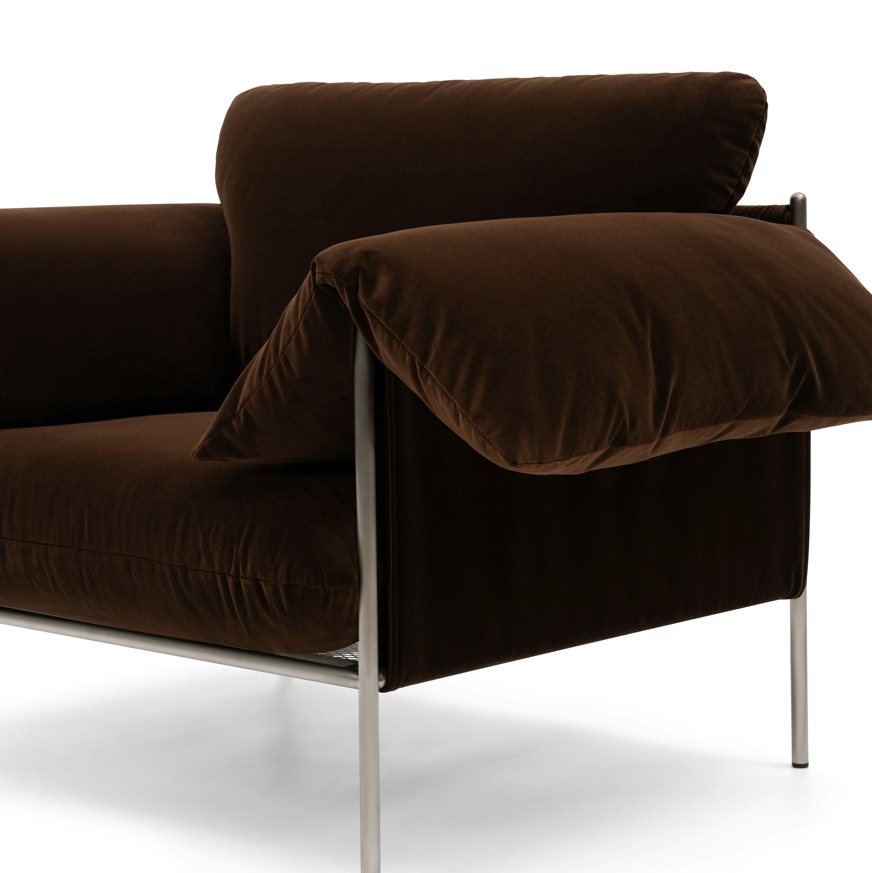 Alva Occasional Chair Brushed Steel Frame Avalon Piccolo