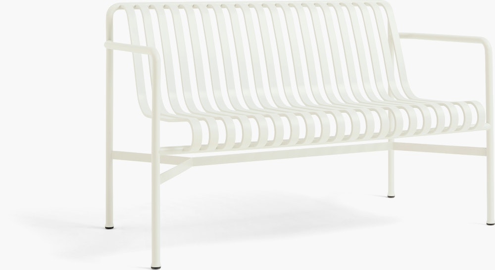 Palissade Dining Bench - Armrest, White