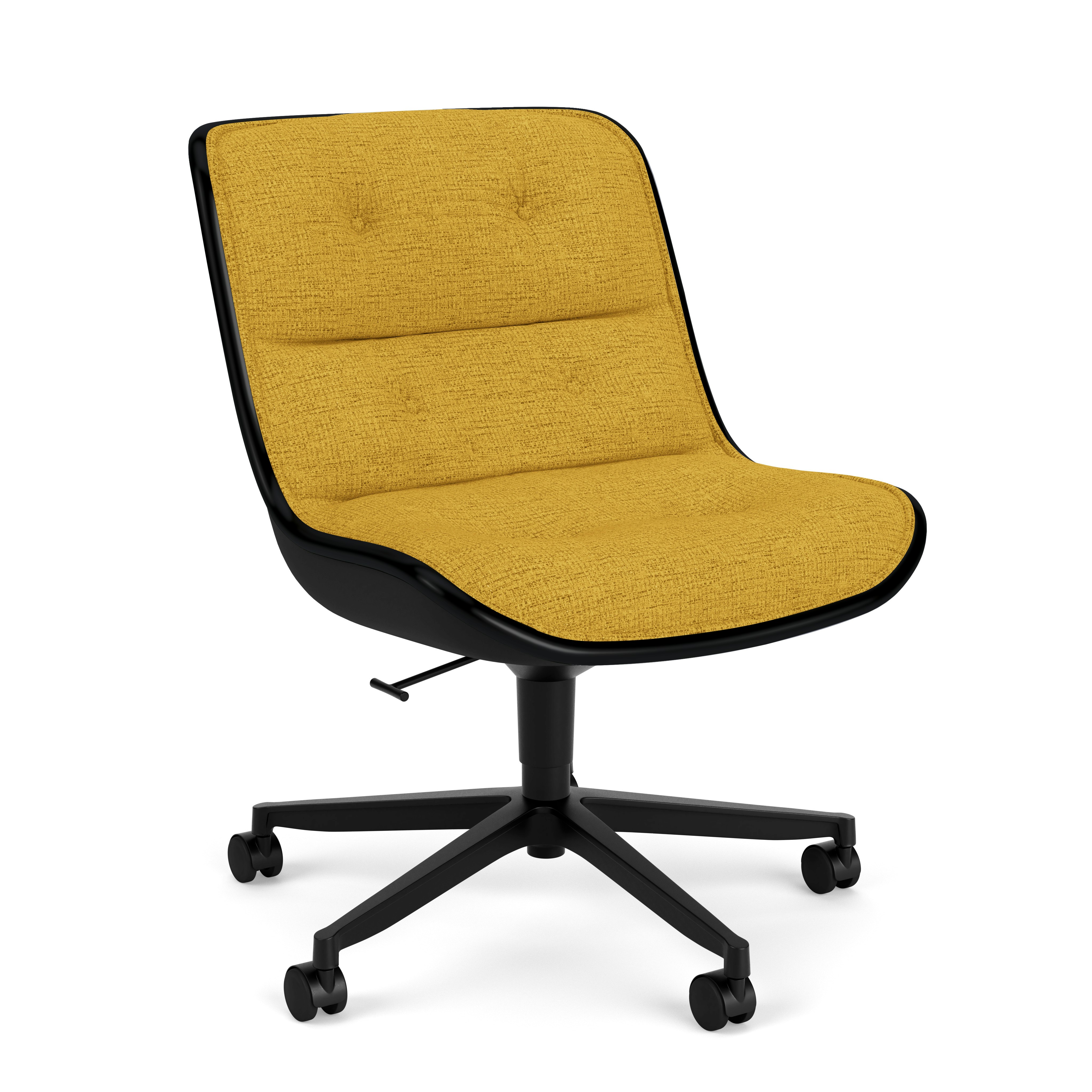 Pollock Executive Side Chair - 5 Star,  Black, Diva,  Daffodil