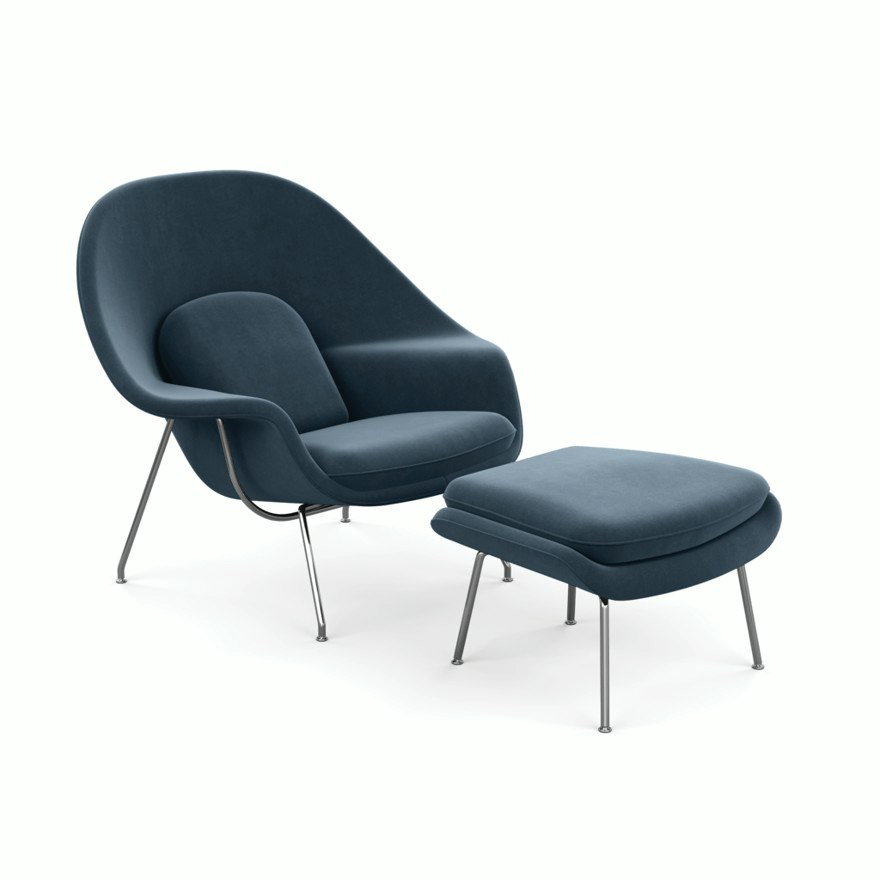 Womb Chair and Ottoman, Medium