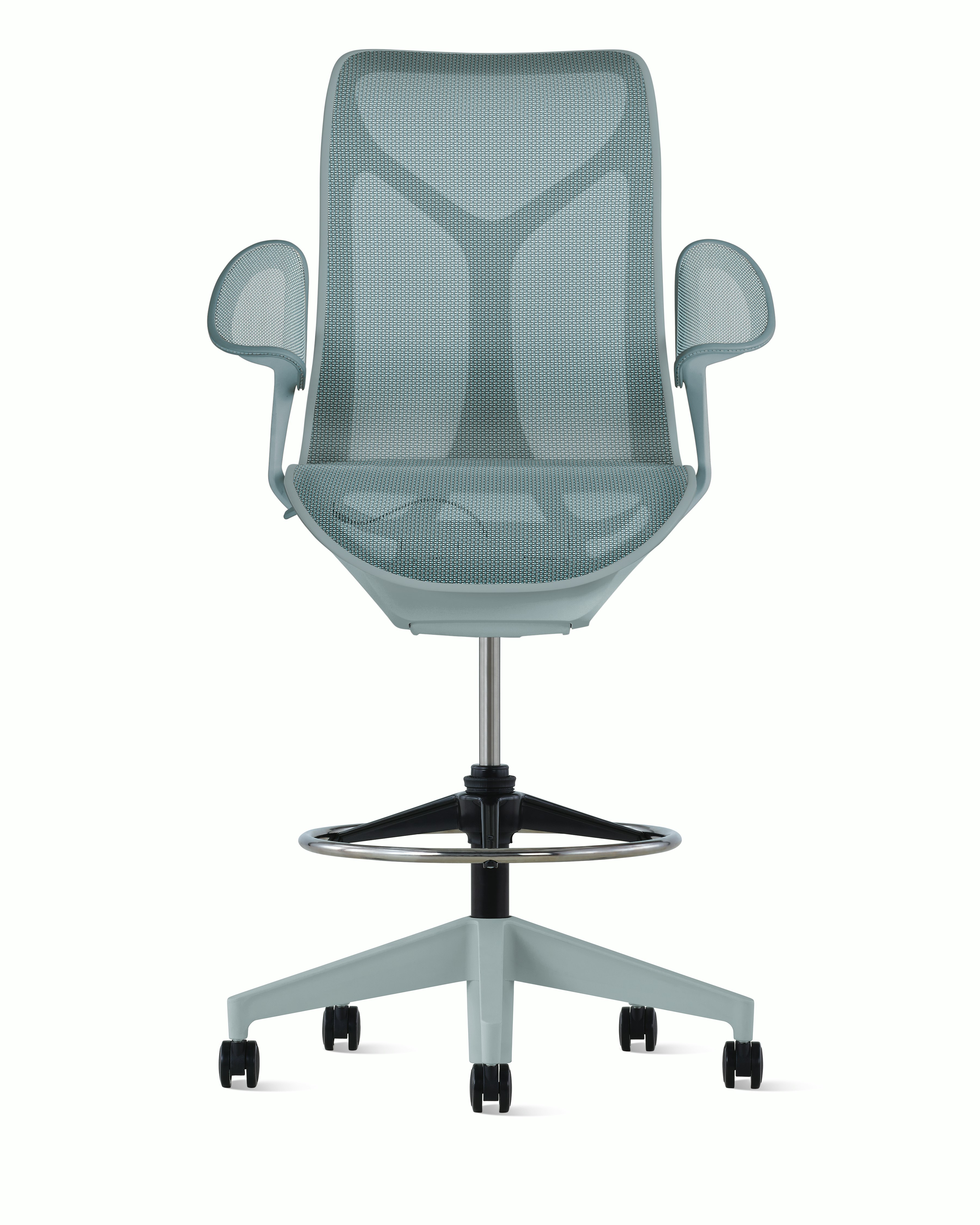 Cosm Stool Mid Back Leaf Arm